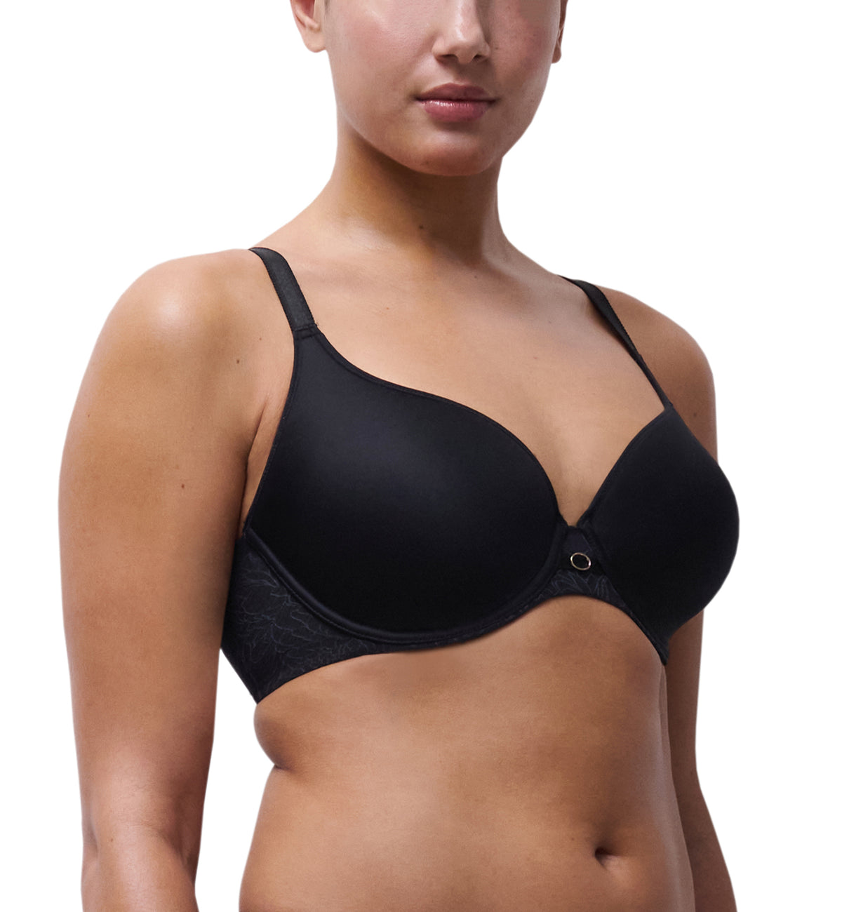 Chantelle Belle Sexy Solution Plunge Underwire Bra (C10INE),30D,Black - Black,30D