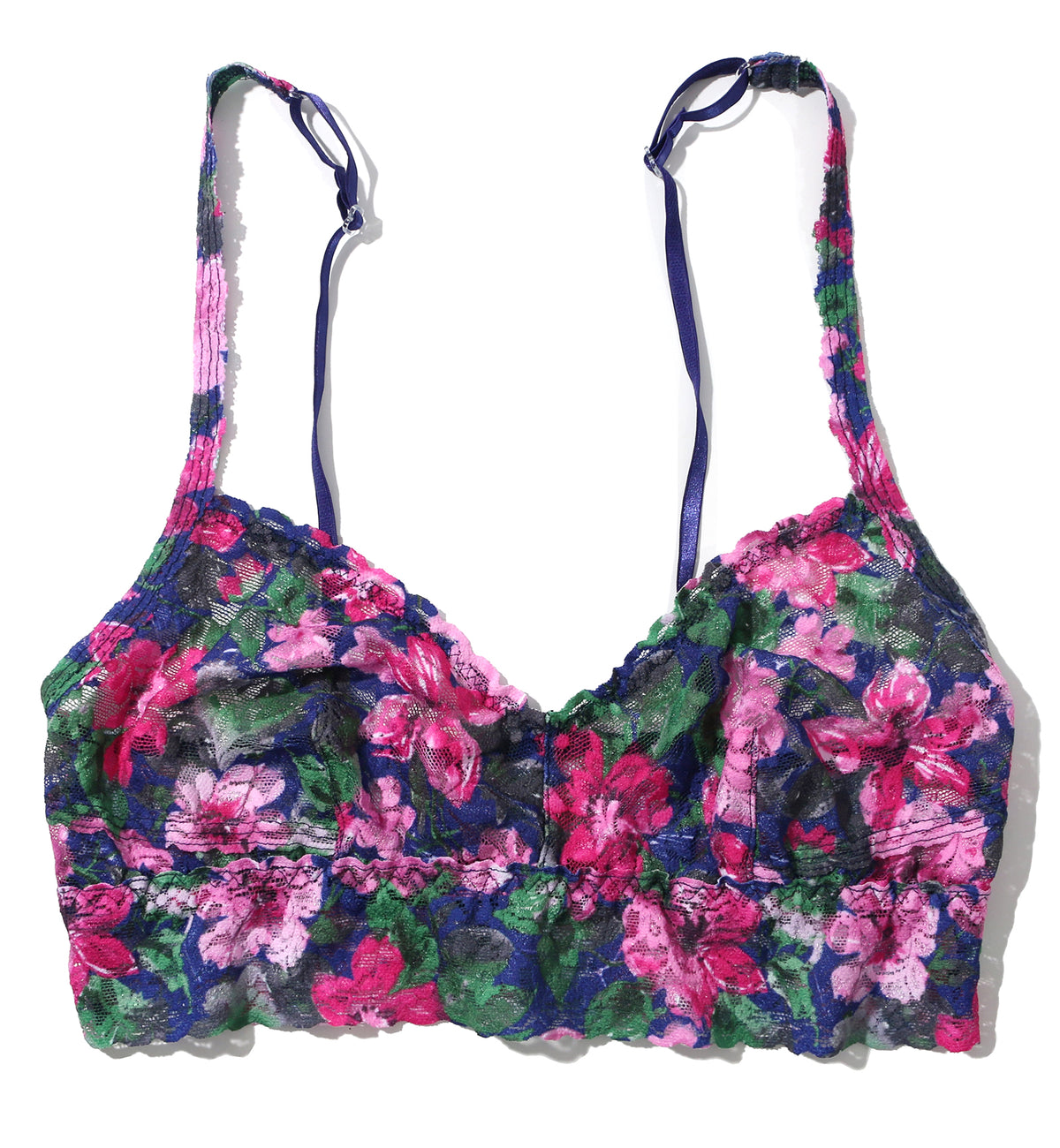 Hanky Panky Printed V-neck Retro Bralette (PR9K7272),Large,Tis The Season - Tis The Season,Large