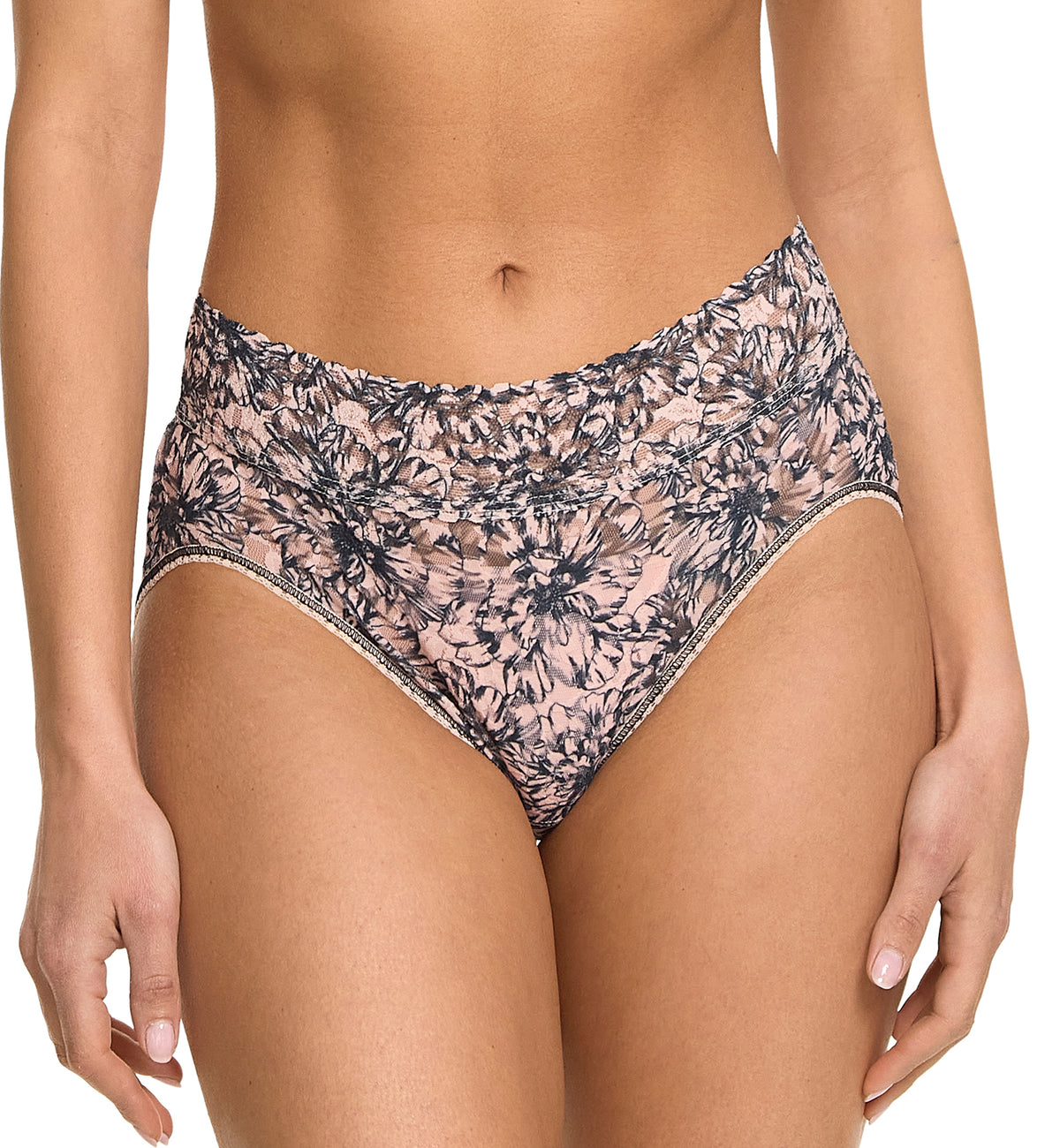 Hanky Panky Signature Lace Printed French Brief (PR461),Small,Outline - Outline,Small