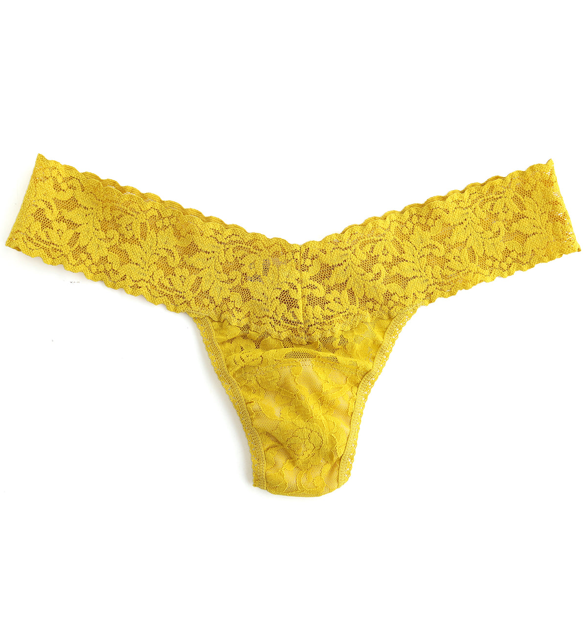 Hanky Panky Signature Lace Low Rise Thong (4911P),Topaz Yellow - Topaz Yellow,One Size