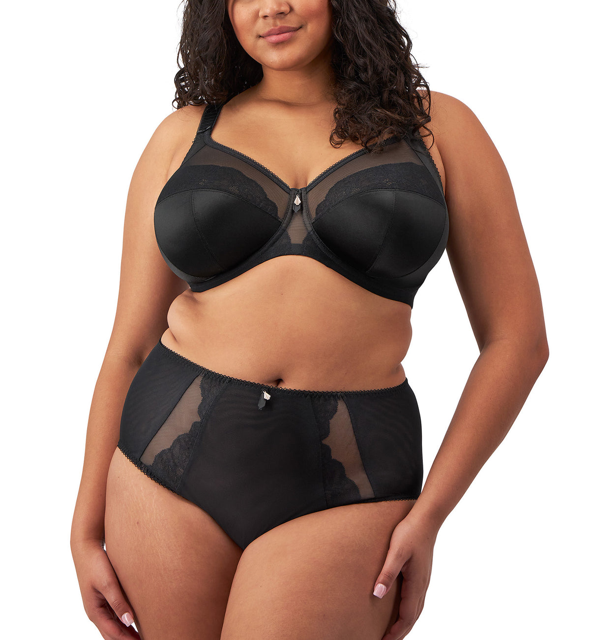 Elomi Cate Allure Full Panty Brief (302451),Medium,Black - Black,Medium