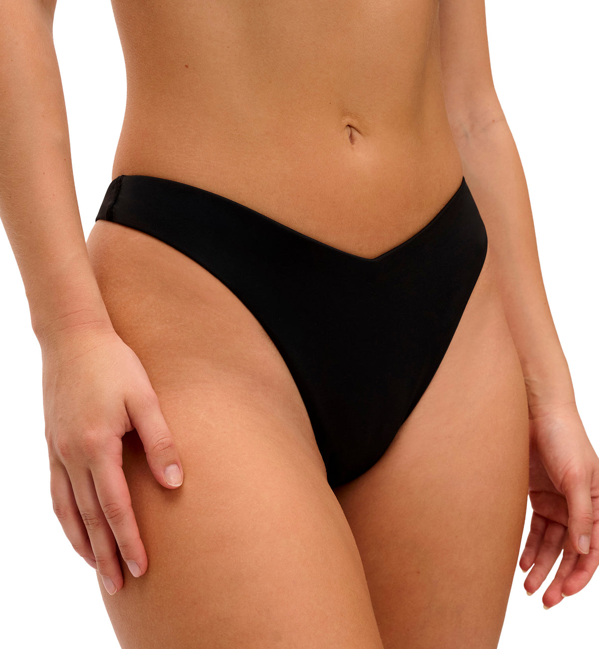 Freya Jewel Cove Brazilian Bikini Brief (7224),XS,Plain Black - Plain Black,XS