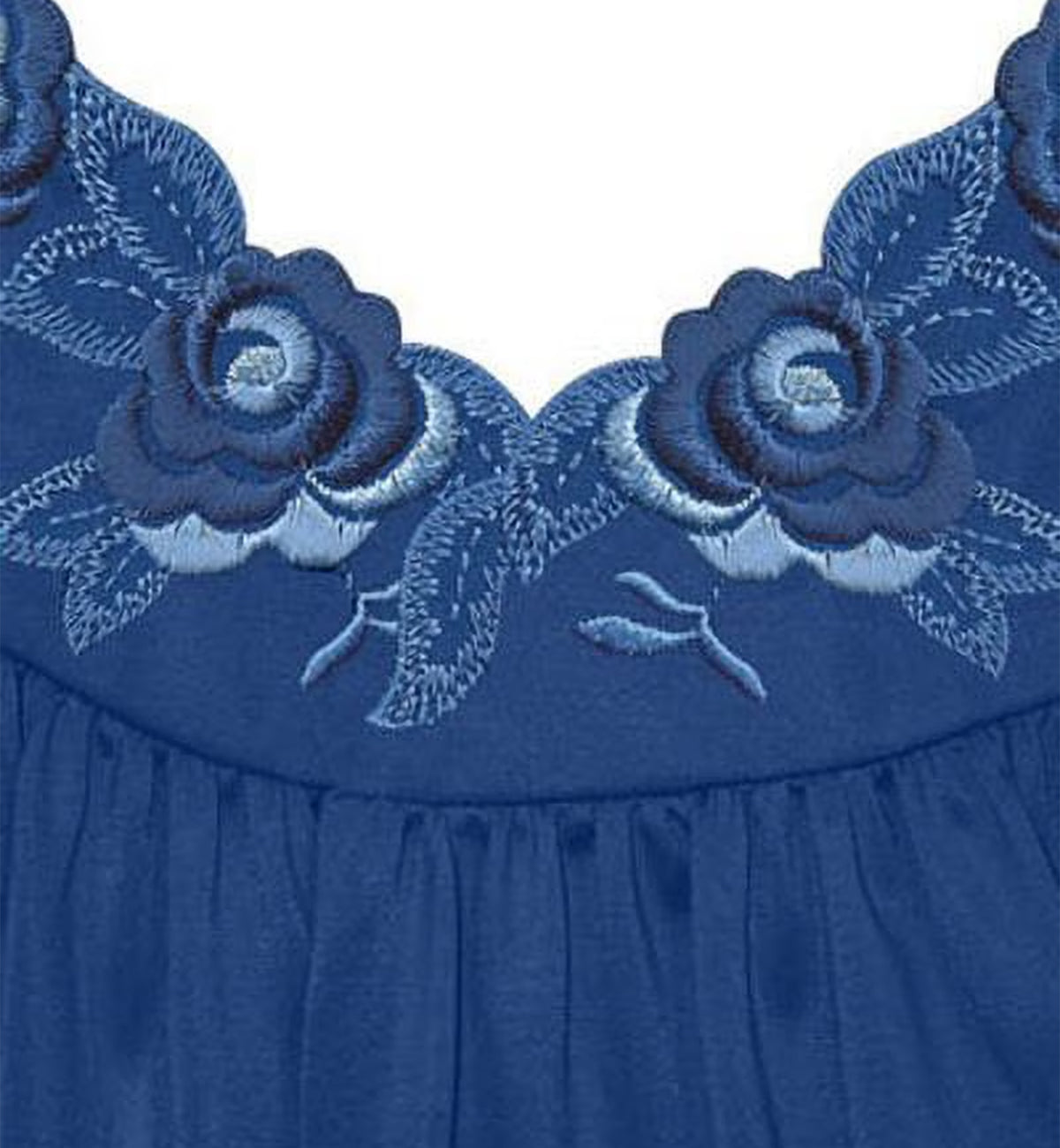 Shadowline Petals Long Sleeve Long Nightgown (33280),S,Navy - Navy,Small