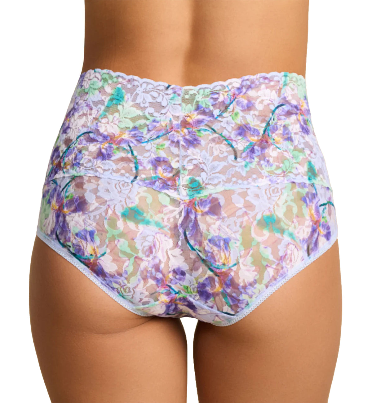 Hanky Panky Retro Lace Printed V-kini (PR9K2124),Small,Pleinair - Pleinair,Small