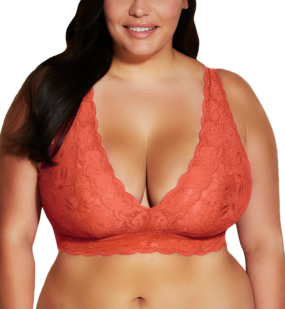 Cosabella NSN Ultra CURVY Plungie Longline Bralette (NEVER1388),XS,Sahara - Sahara,XS
