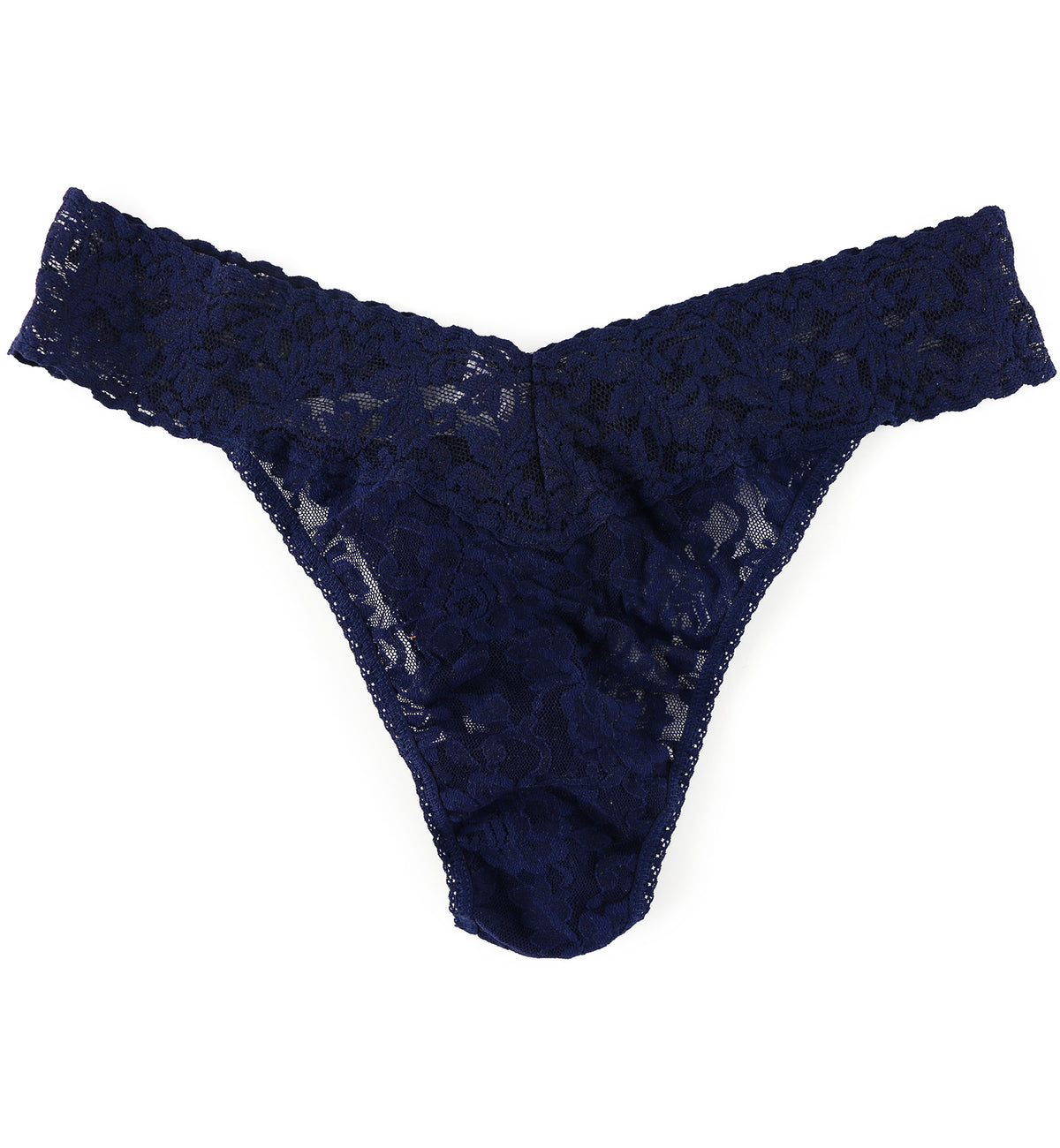 Hanky Panky Signature Lace Original Rise Thong (4811P),Navy - Navy,One Size