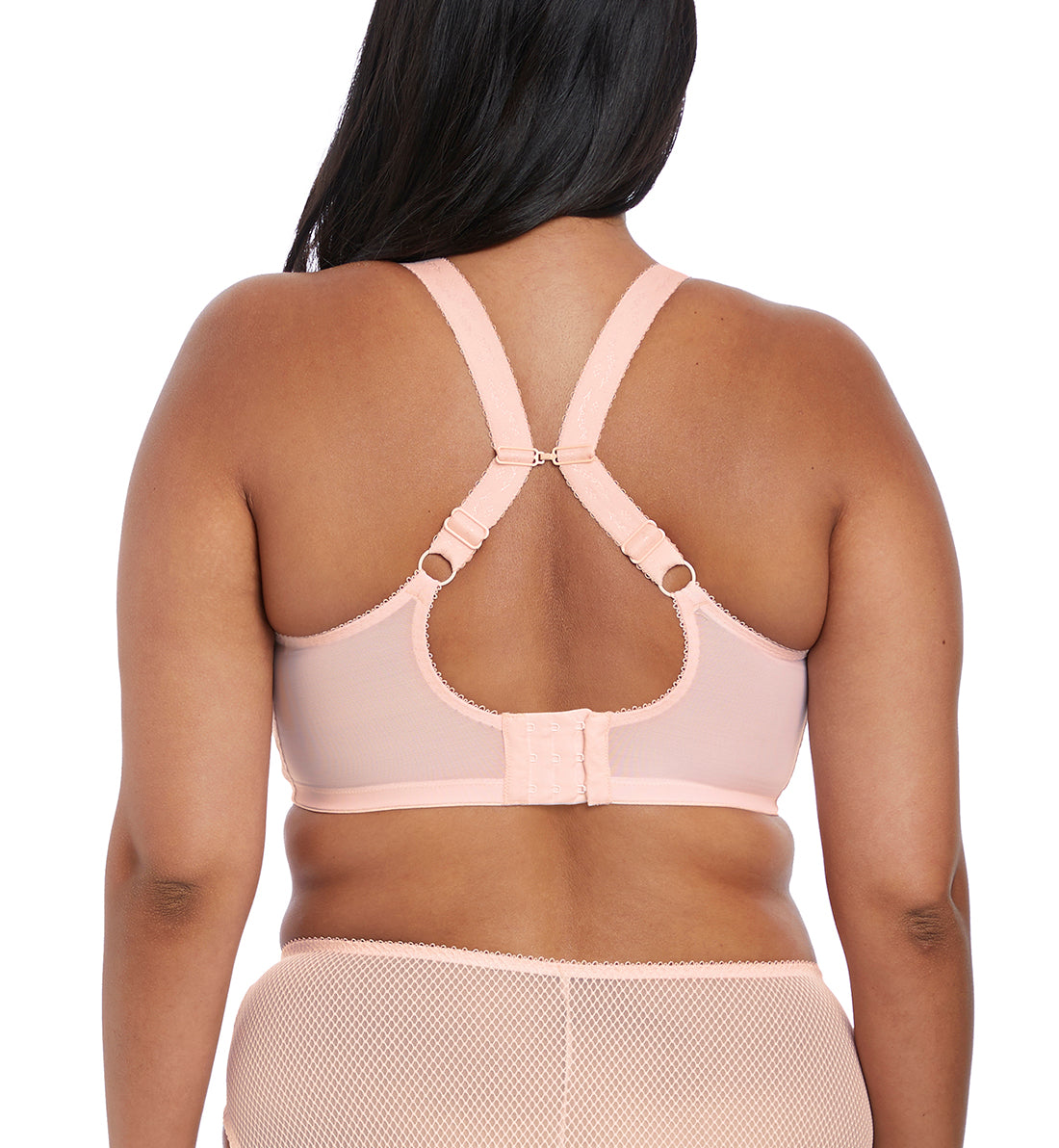 Elomi Charley Banded Stretch Lace Plunge Underwire Bra (4382),32GG,Ballet Pink - Ballet Pink,32GG