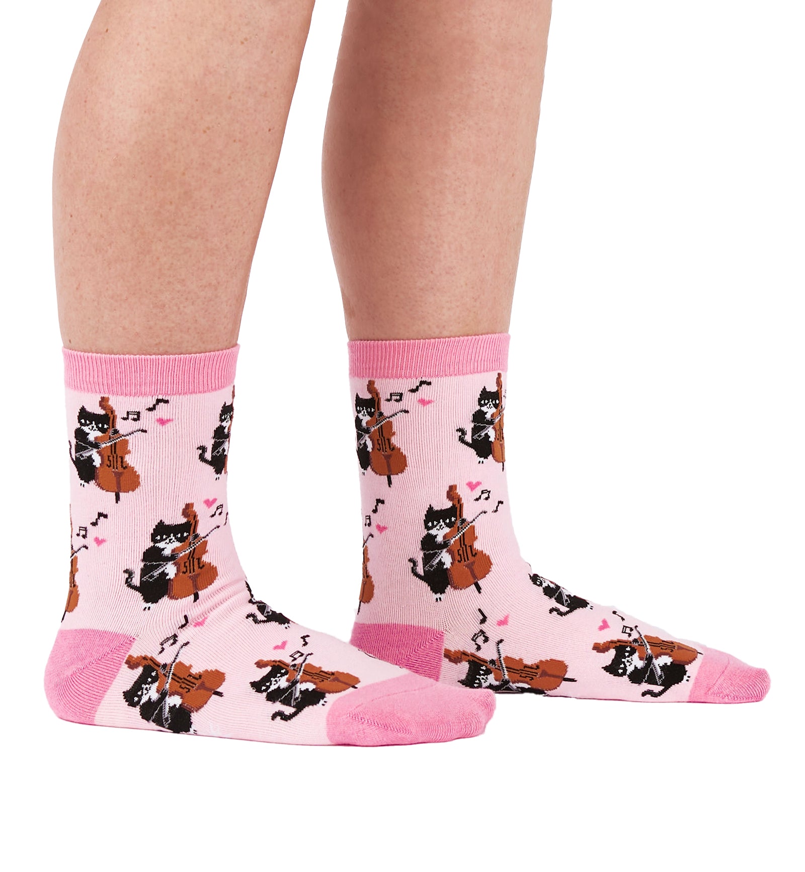 SOCK it to me Women's Crew Socks (W0525),Mewsic To My Ears - Mewsic To My Ears,One Size