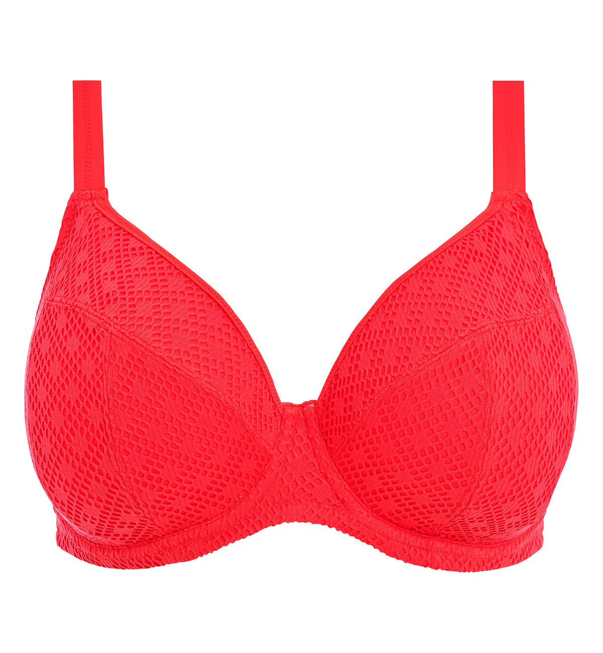 Elomi Bazaruto Plunge Underwire Bikini Top (ES800602),34G,Sunset - Sunset,34G