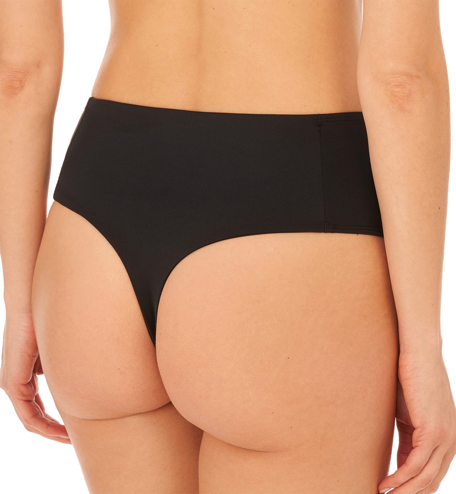 Natori Liquid High Rise Thong (771325),XS,Black - Black,XS