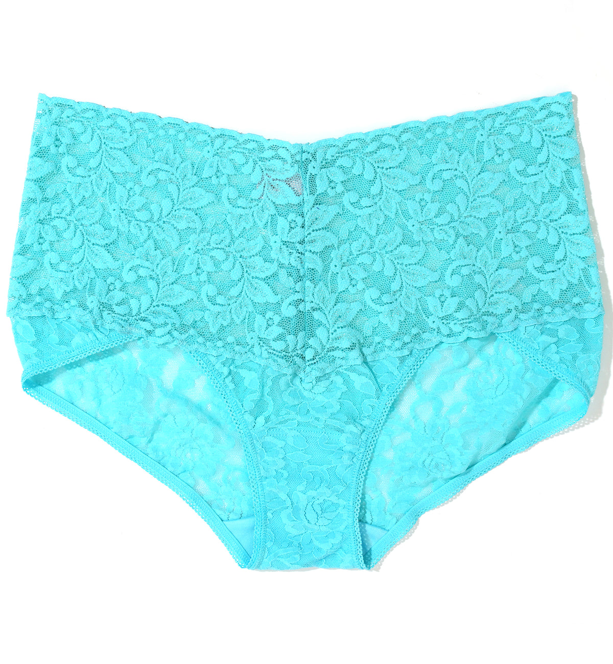 Hanky Panky Retro Lace V-kini (9K2124),Small,Aquatic Blue - Aquatic Blue,Small