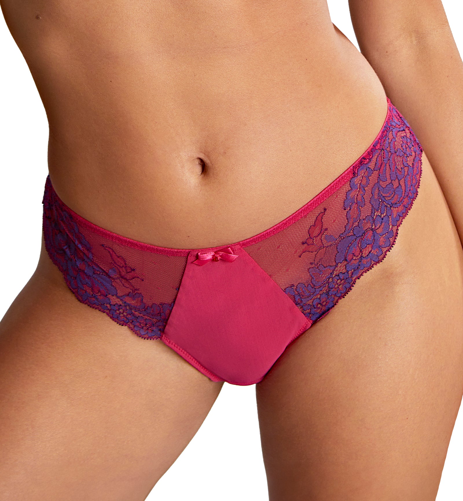 Panache Ana Brazilian Thong (9399),XS,Orchid/Indigo - Orchid/Indigo,XS