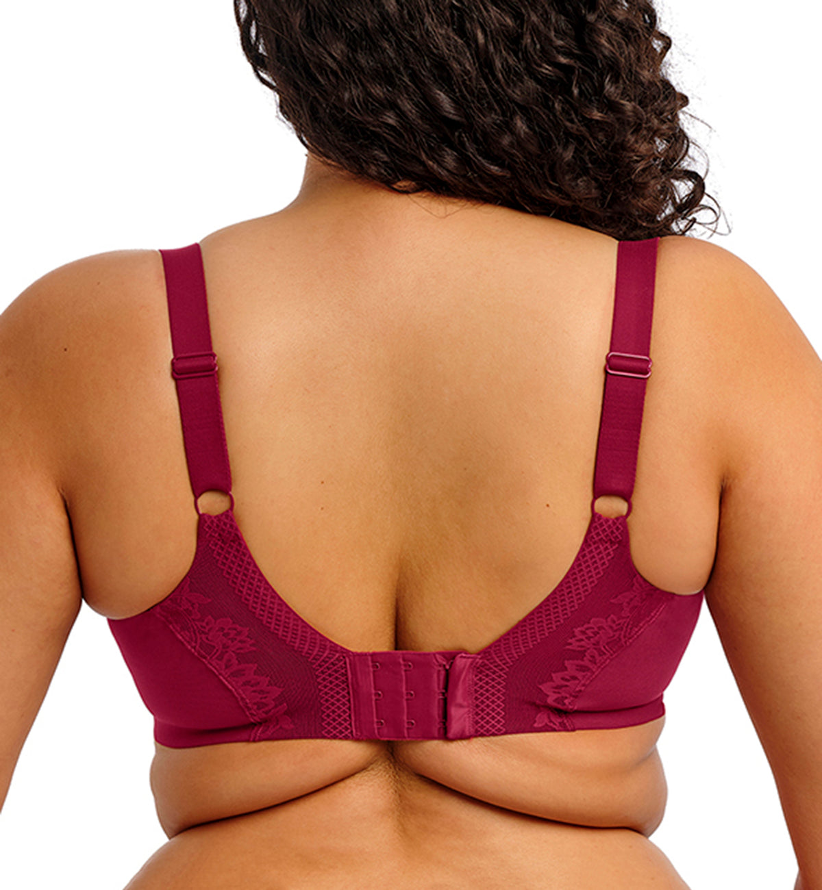 Elomi Nerina Stretch Lace Plunge Underwire Bra (302734),32G,Rouge - Rouge,32G