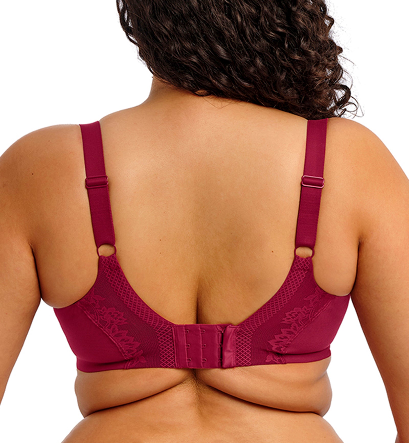 Elomi Nerina Stretch Lace Plunge Underwire Bra (302734),32G,Rouge - Rouge,32G