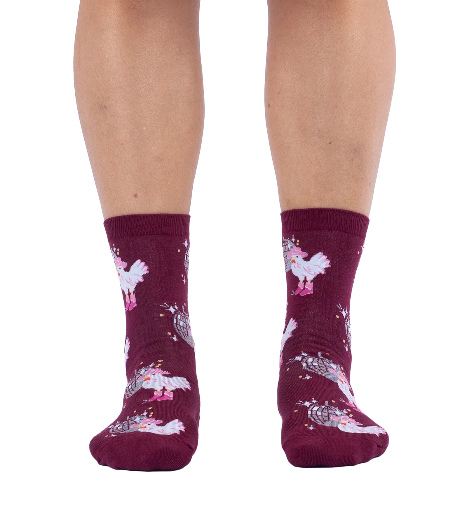SOCK it to me Women's Crew Socks (W0526),Disco Chicken - Disco Chicken,One Size