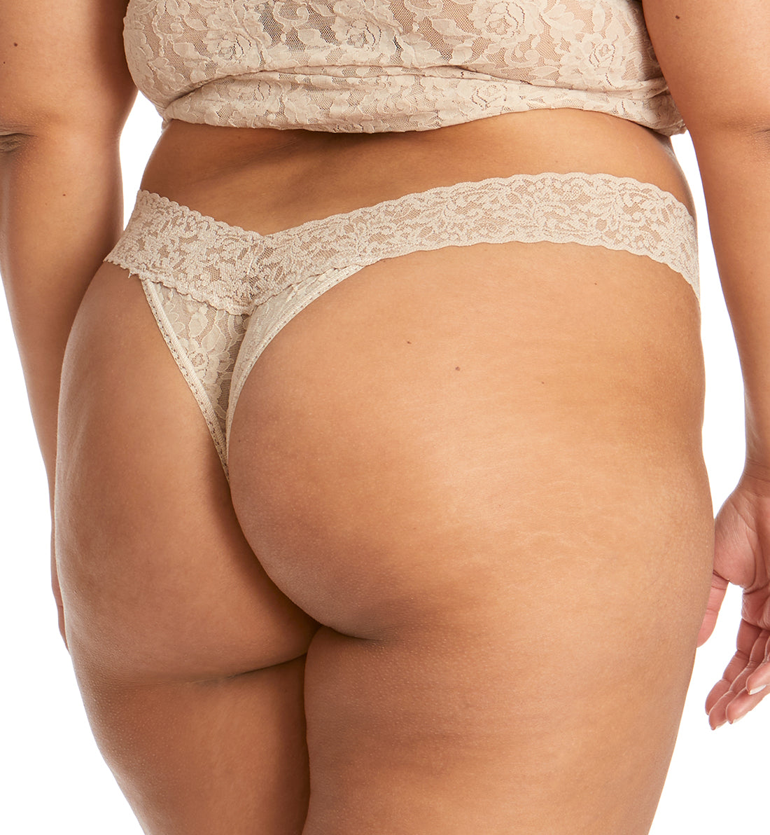Hanky Panky Signature Lace Original Rise Thong PLUS (4811X),Chai - Chai,Plus Size