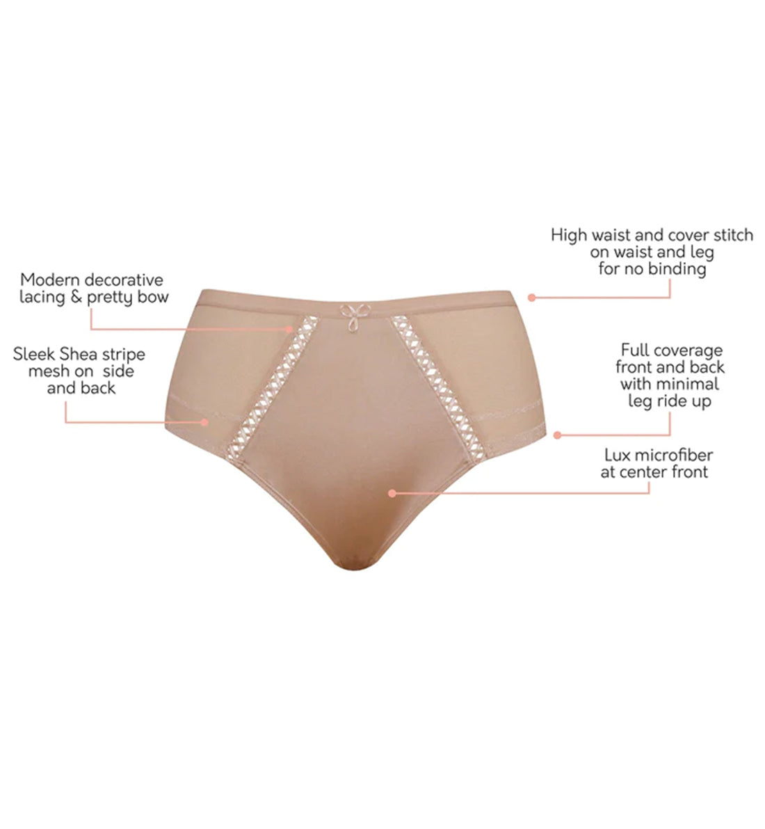 Parfait Shea Full Brief Panty (P60632),Small,Bare - Bare,Small
