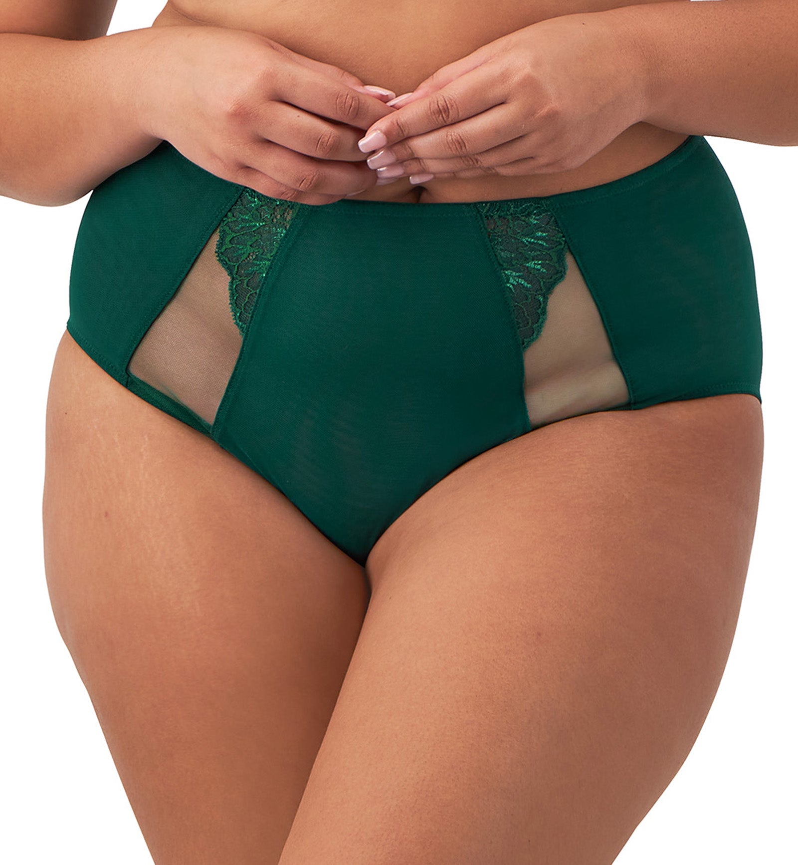 Elomi Brianna Full Panty Brief (8085),Medium,Rainforest - Rainforest,Medium
