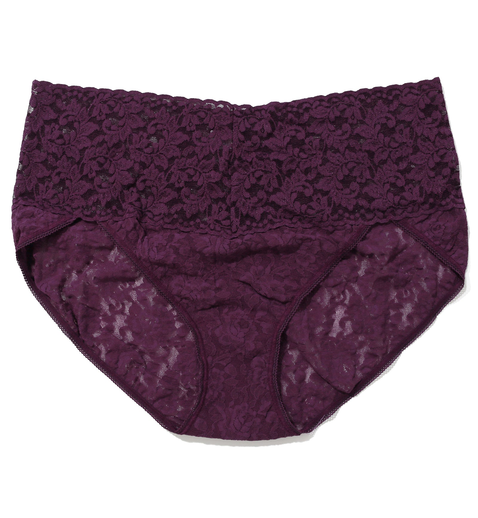 Hanky Panky Retro Lace V-kini PLUS (9K2124X),1X,Stone Fruit - Stone Fruit,1X