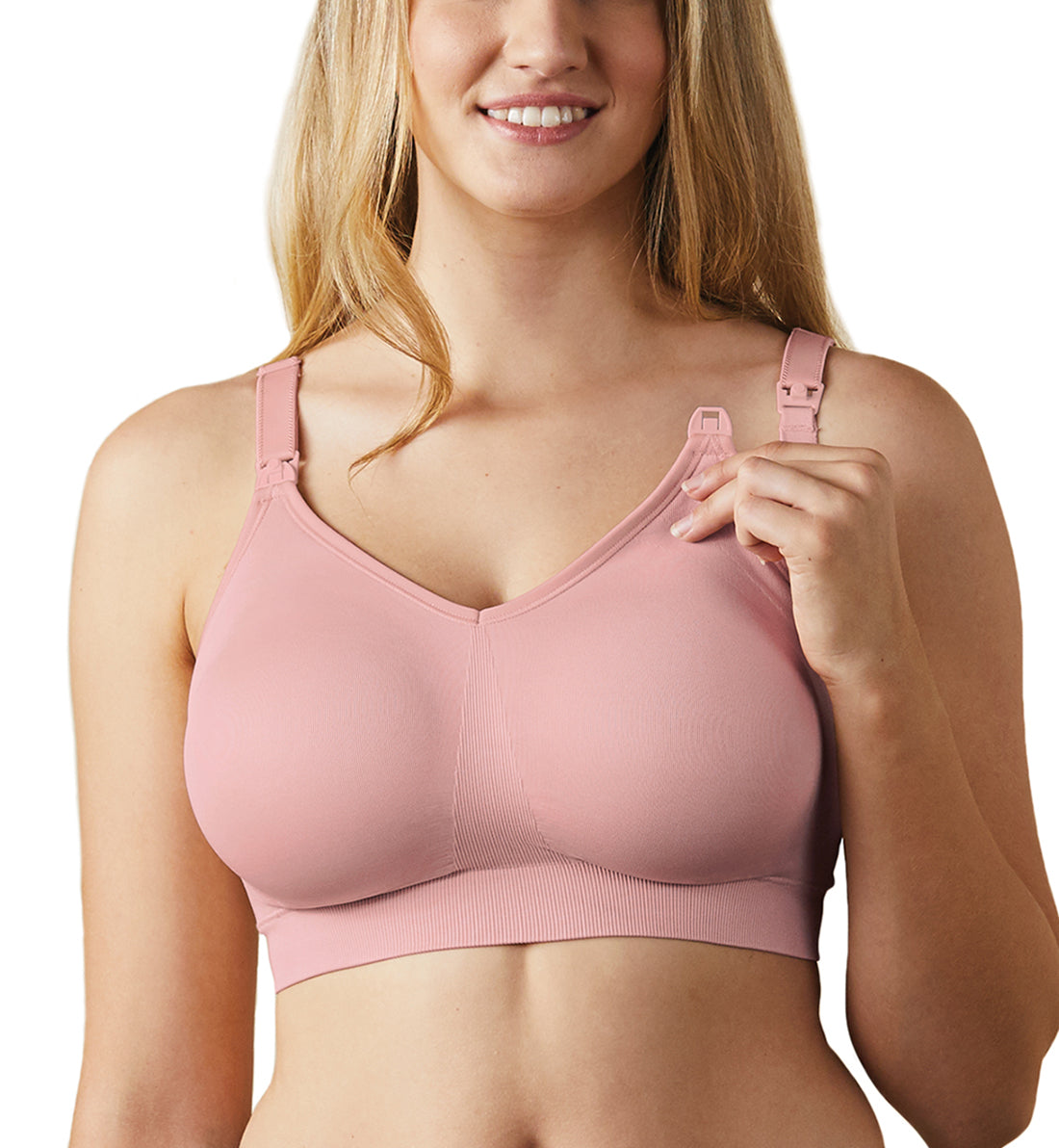 BRAVADO! DESIGNS Body Silk Seamless Nursing Softcup (1401FC),Medium,Dusted Peony - Dusted Peony,Medium - Full Cup