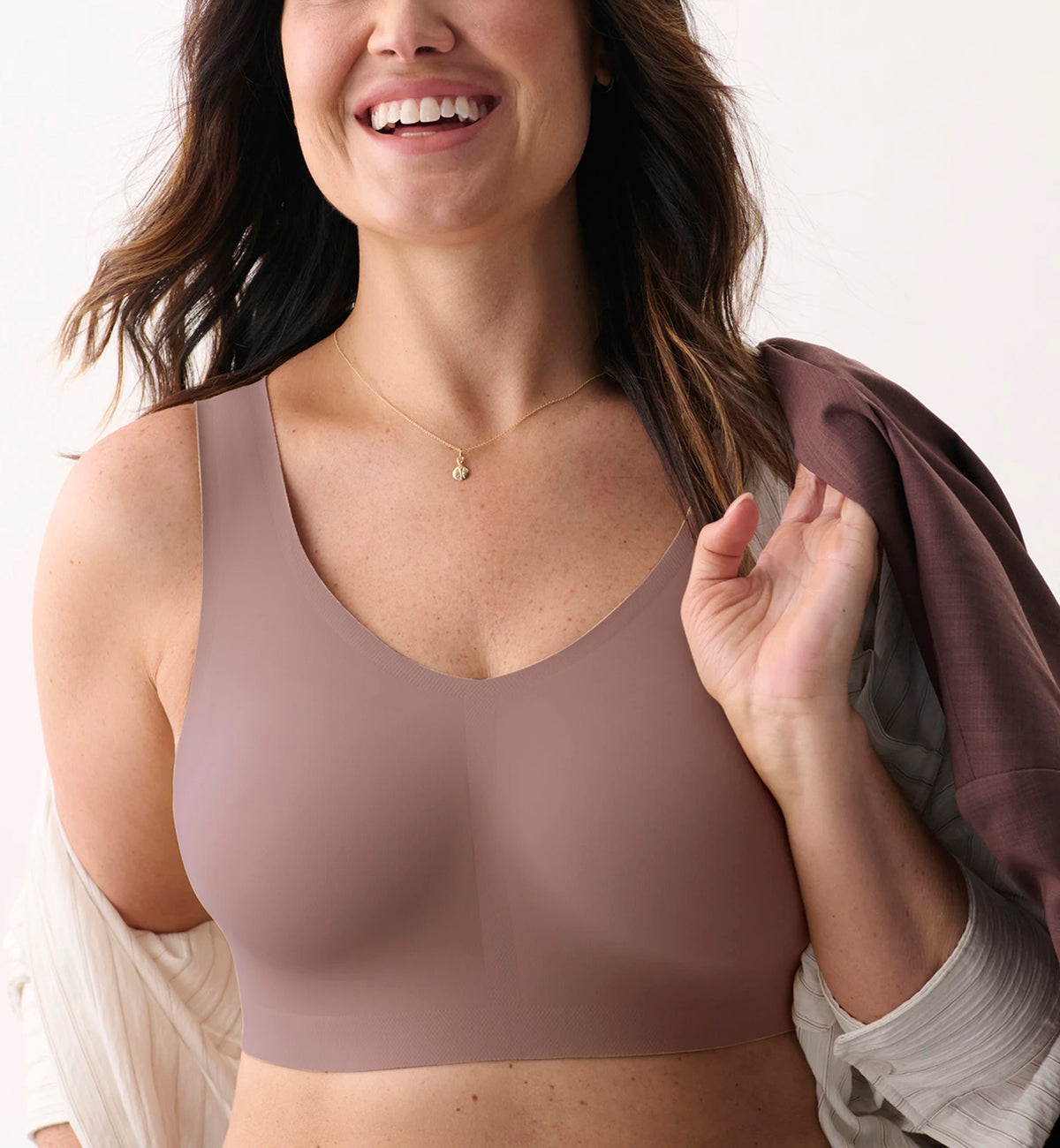 Evelyn & Bobbie DEFY V-Neck Bralette w/ Removable Pads (1728﻿),Small,Willow - Willow,Small