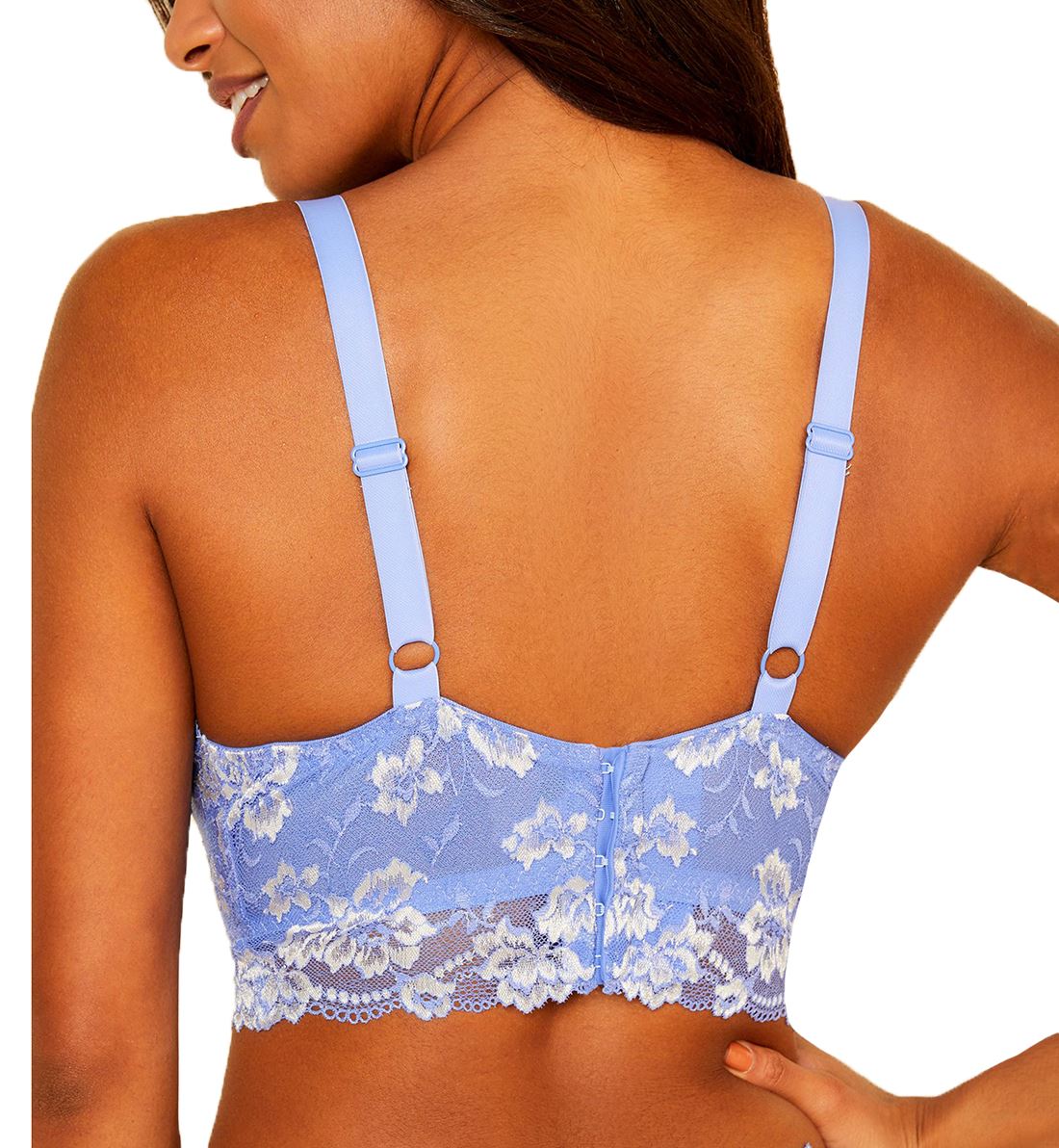 Cosabella Savona Curvy Longline Bralette (SAVON1382),XS,Cielo/Canvas - Cielo/Canvas,XS