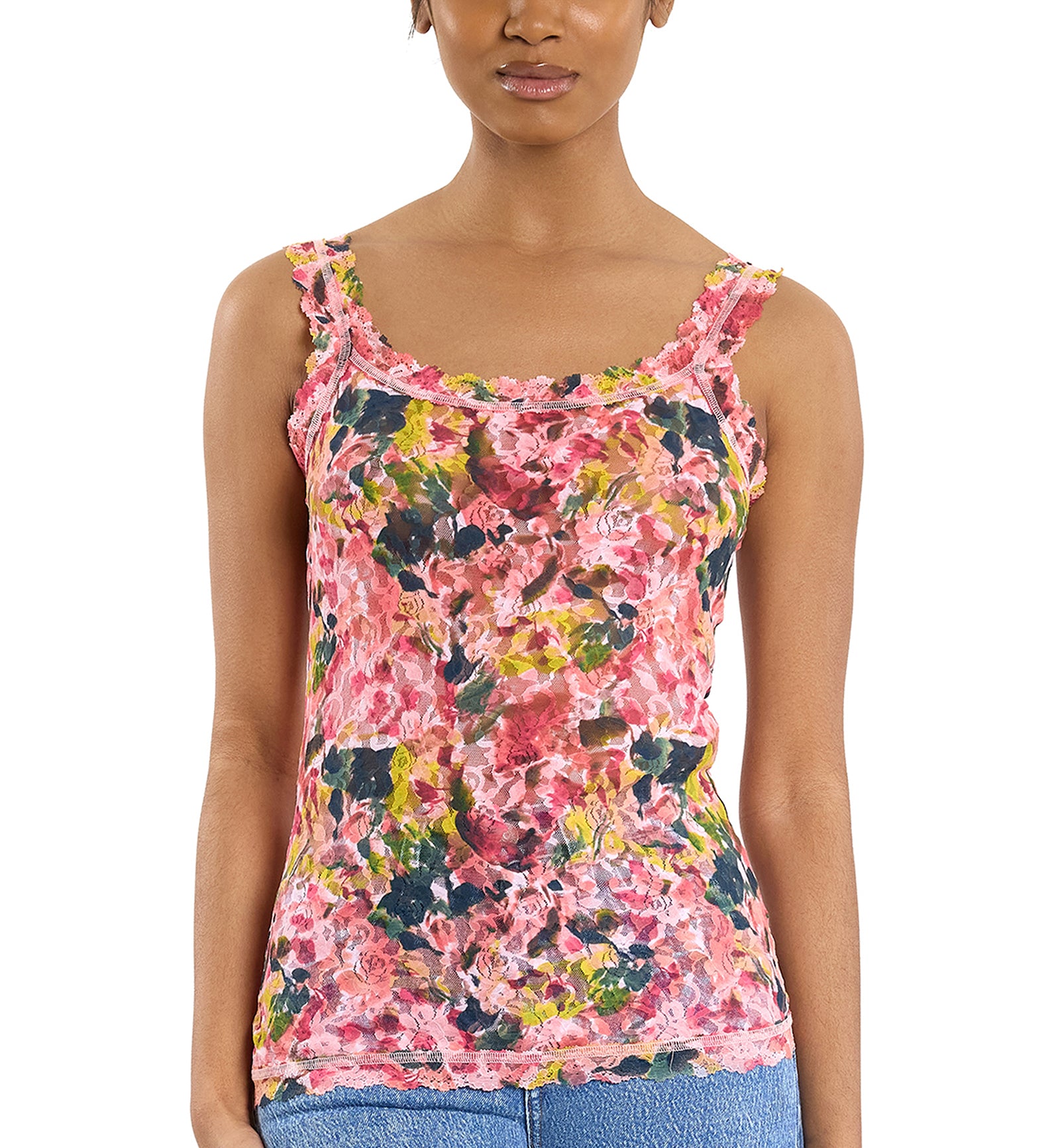 Hanky Panky Signature Lace Printed Unlined Camisole (PR1390L),XS,Masterpiece - Masterpiece,XS