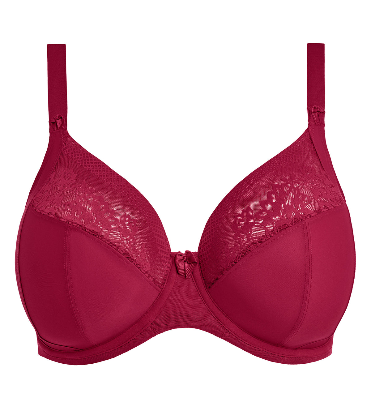 Elomi Nerina Stretch Lace Plunge Underwire Bra (302734),32G,Rouge - Rouge,32G