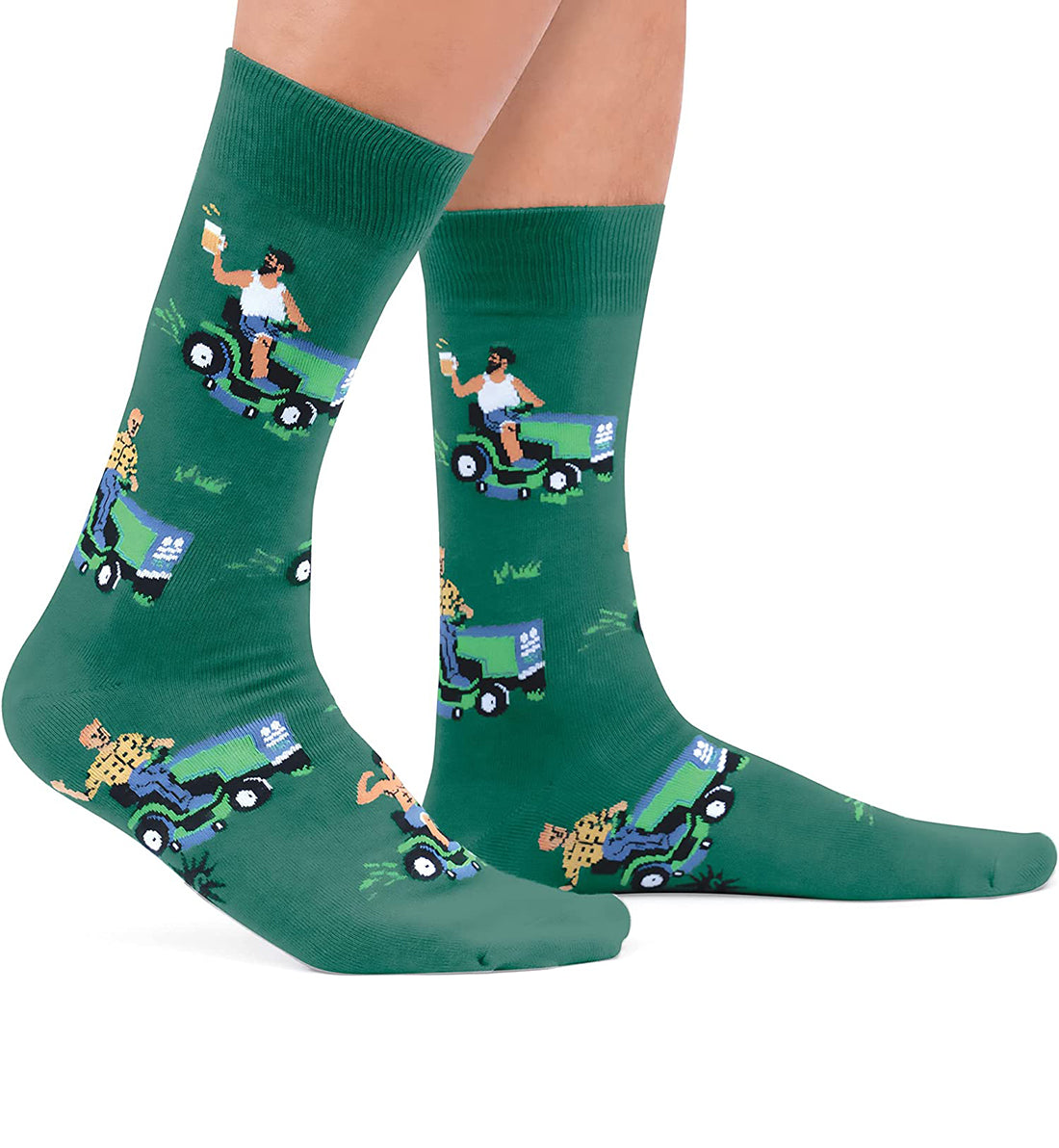 SOCK it to me Men's Crew Socks (MEF0566),My Other Car is a Lawnmower - My Other Car is a Lawnmower,One Size