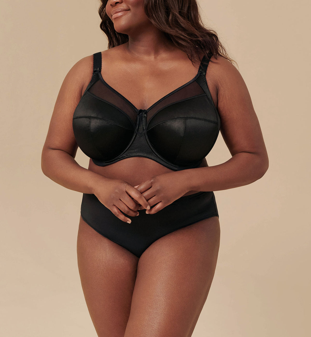 Goddess Keira Support Underwire Bra (6090),34J,Black - Black,34J