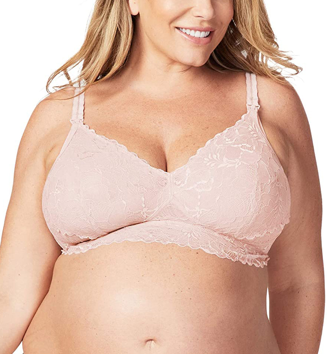 Cake Chantilly Nursing Lace Bralette (29-1045),Small E-G,Blush - Blush,Small E-G