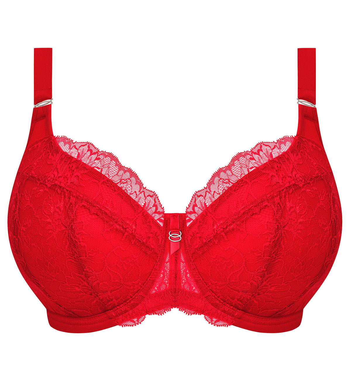 Elomi Brianna Padded Half Cup Underwire Bra (8081),32GG,Haute Red - Haute Red,32GG