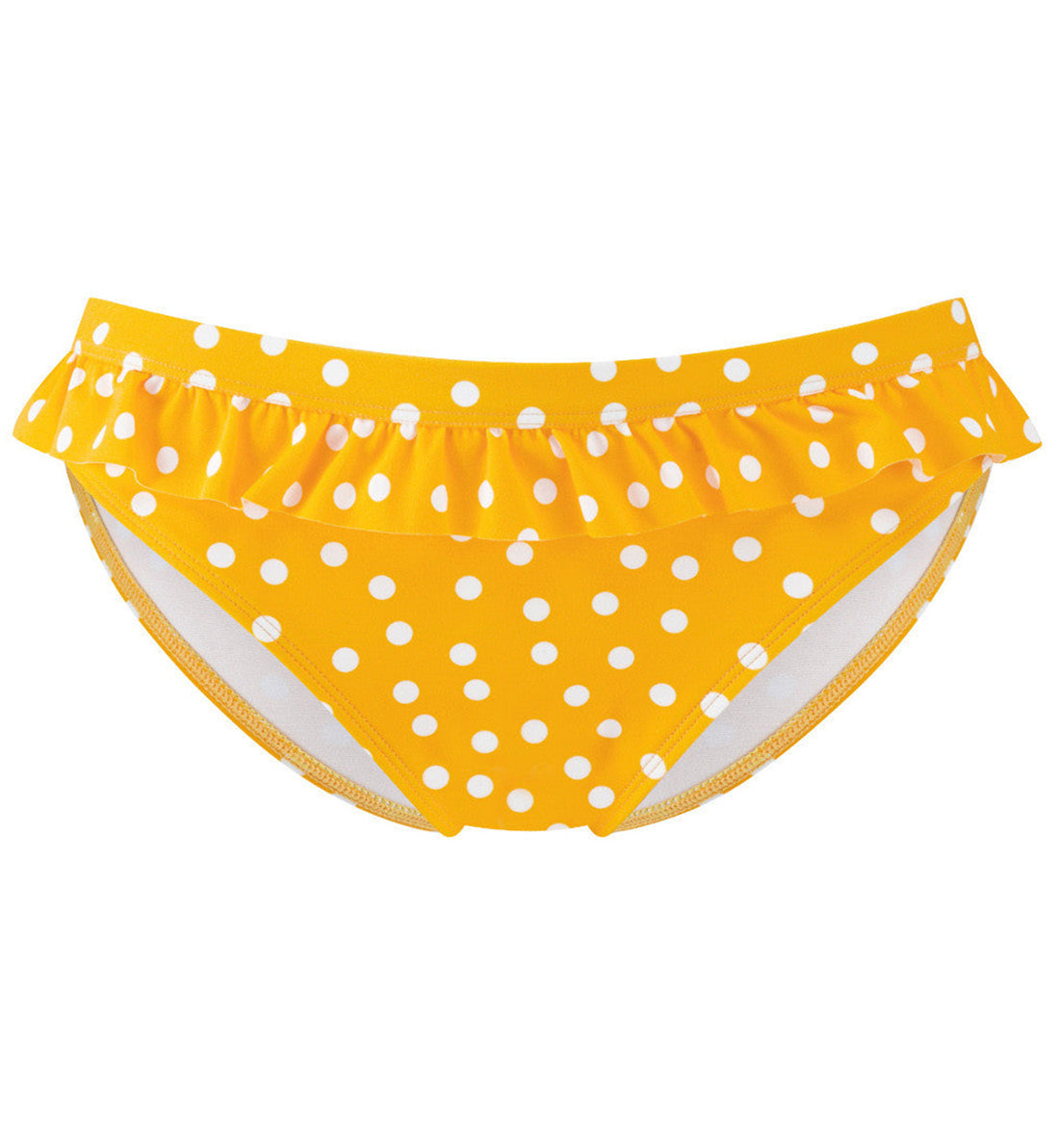 Cleo by Panache Betty Frill Swim Brief (CW0039),Small,Yellow Spot - Yellow Spot,Small