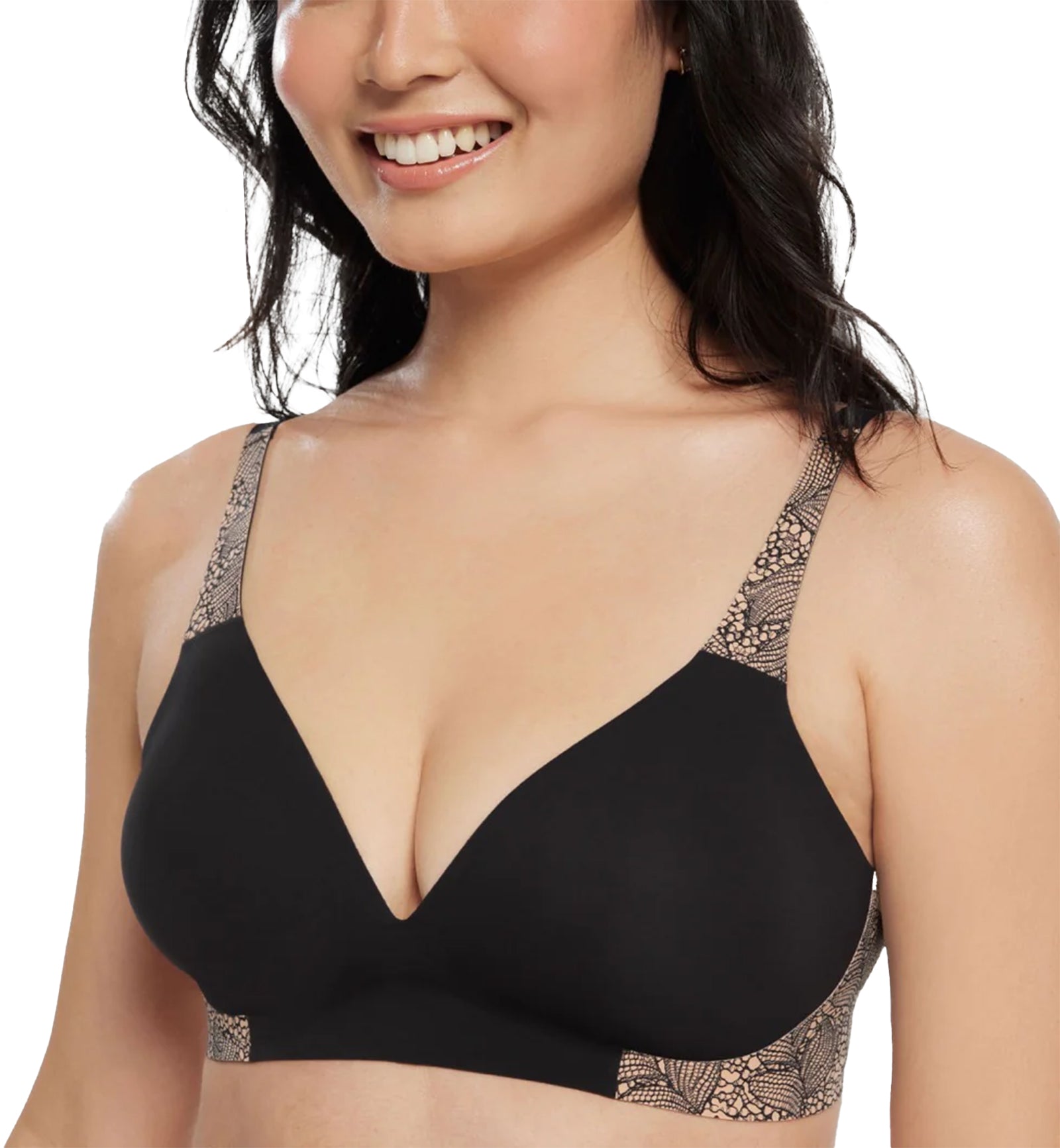 Evelyn & Bobbie Starlette Plunge Bralette (1842),XS,Black Lace - Black Lace,XS