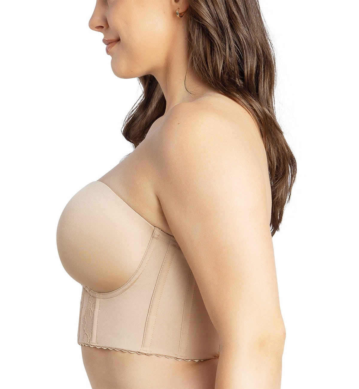 Parfait Elissa Molded Underwire Midi Bustier (P50116),32C,European Nude - European Nude,32C