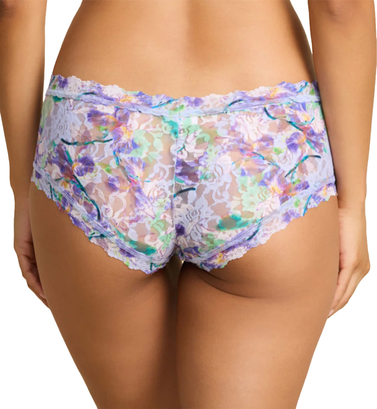 Hanky Panky Signature Lace Printed Boyshort (PR4812P),XS,Pleinair - Pleinair,XS