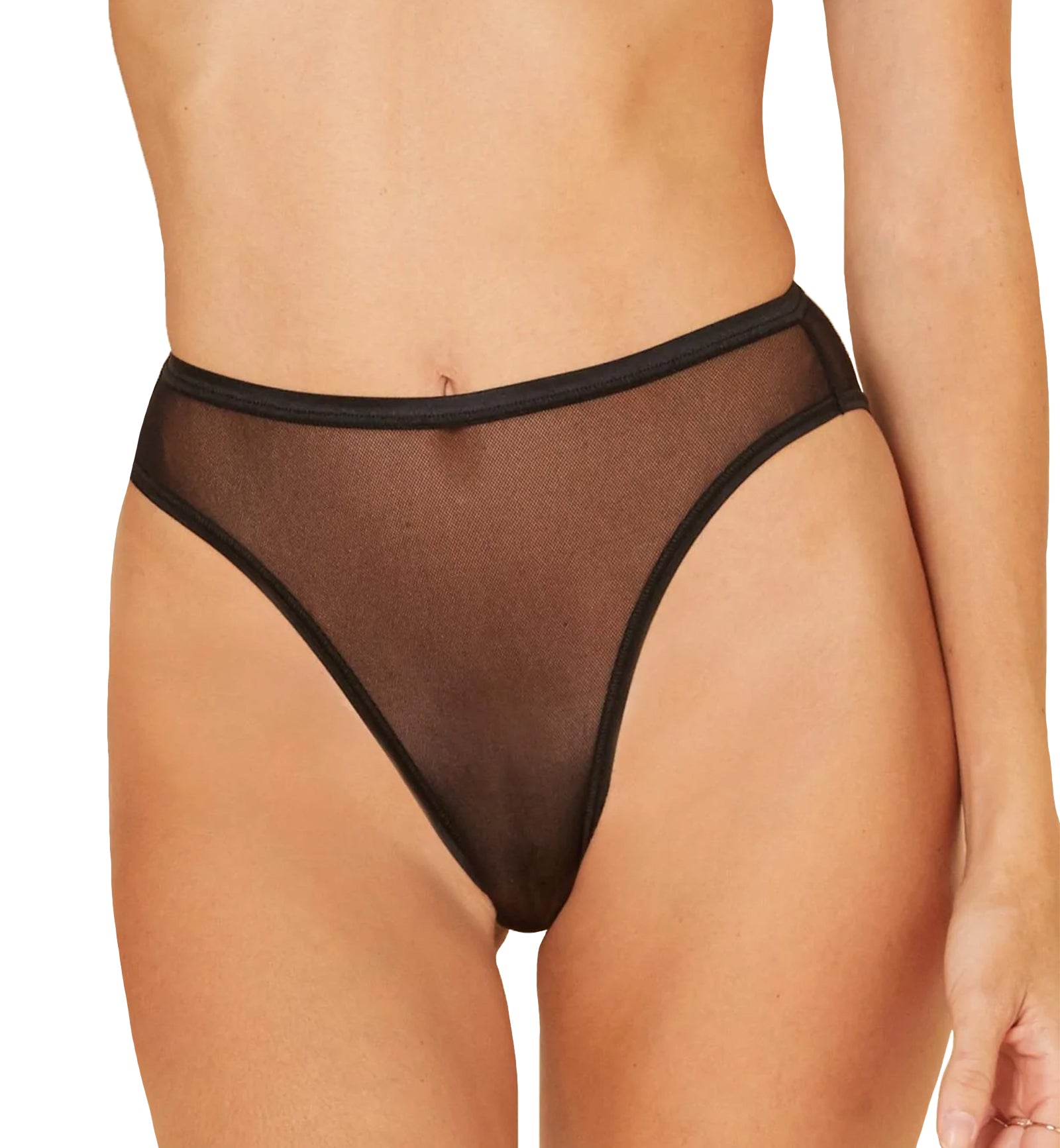 Cosabella Soire Confidence High Waist Bikini Panty (SOIRC0561),Small,Black - Black,Small