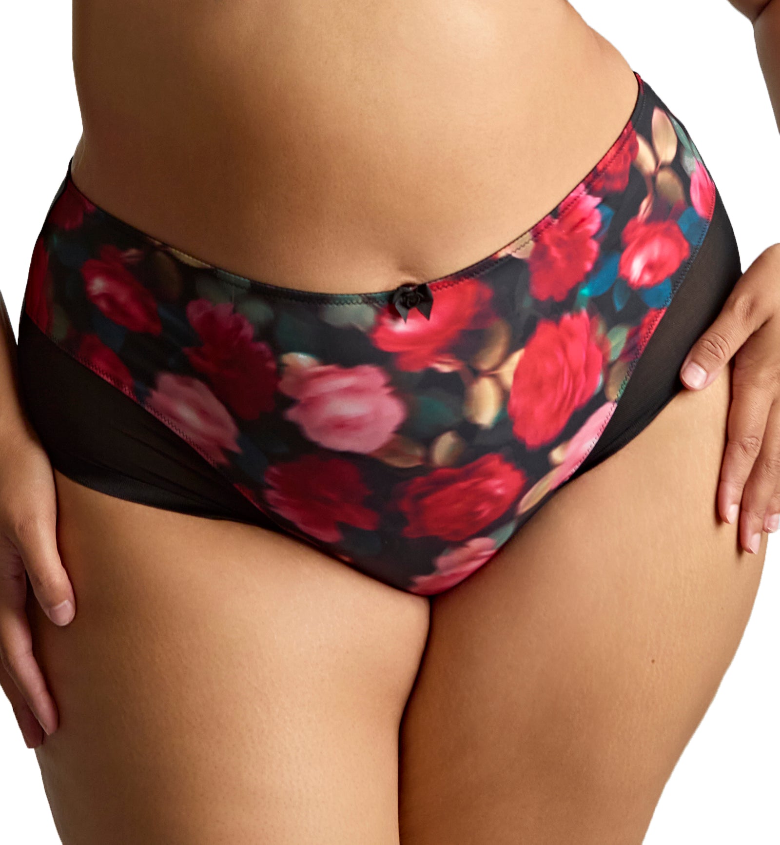 Sculptresse by Panache Bliss Deep Brief (10682),Large,Rose Print - Rose Print,Large