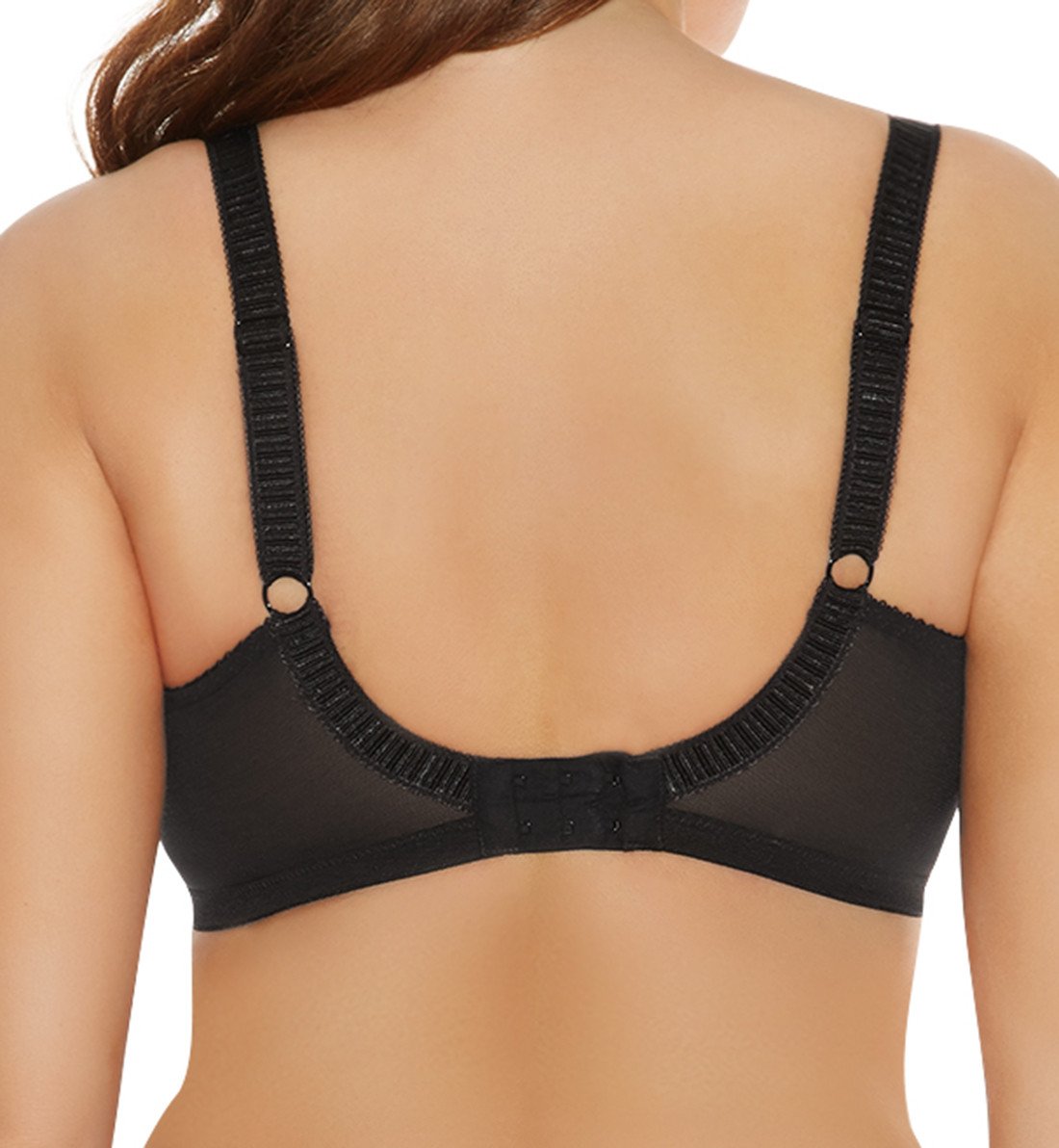 Elomi Cate Embroidered Full Cup Banded Underwire Bra (4030),34E,Black - Black,34E