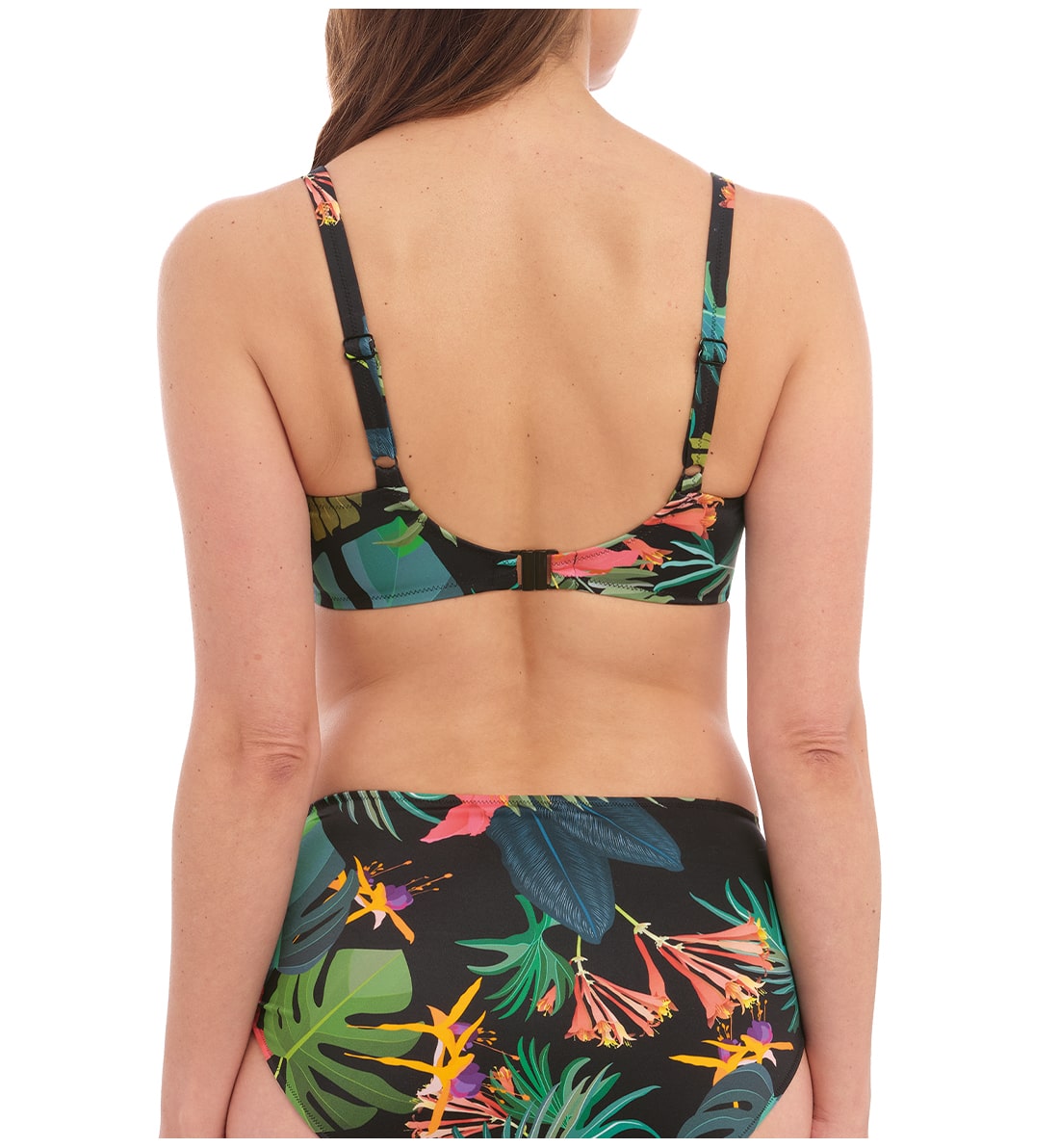 Fantasie Monteverde Gathered Full Cup Underwire Bikini Top (500701),32FF,Black - Black,32FF