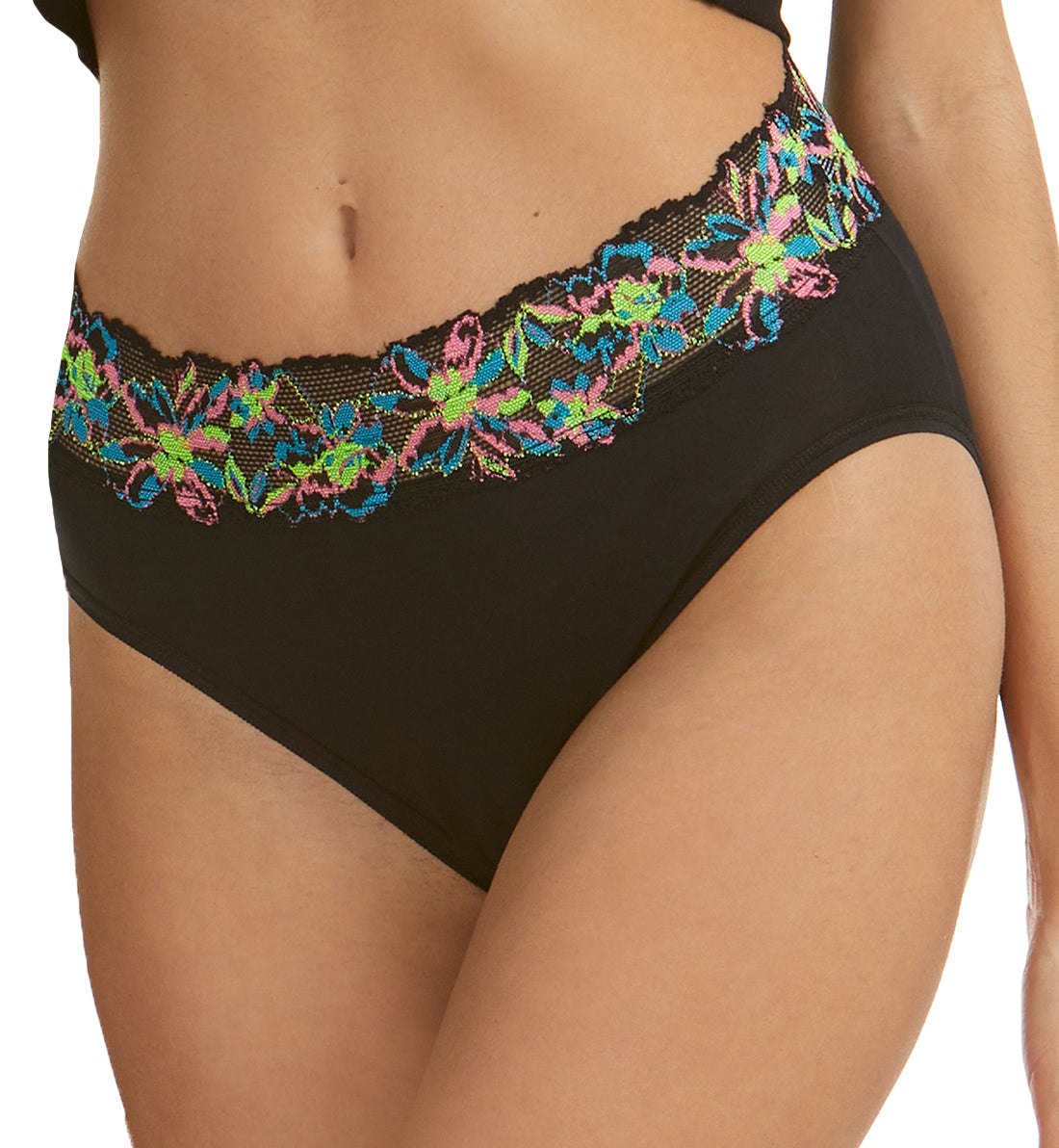Hanky Panky Cotton-Spandex French Brief (892462),Small,Black Multi - Black Multi,Small