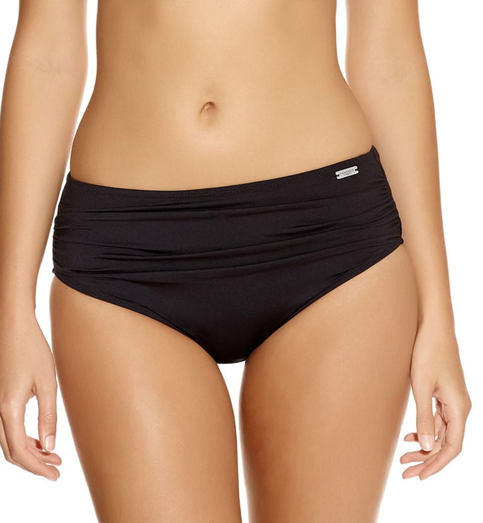 Fantasie Versailles Deep Gathered Control Swim Brief (5752),XS,Black - Black,XS