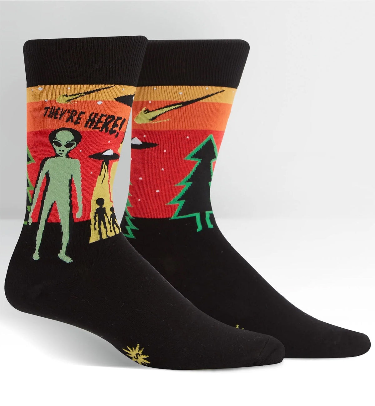 SOCK it to me Men's Crew Socks (mef0385),They're Here - They're Here,One Size