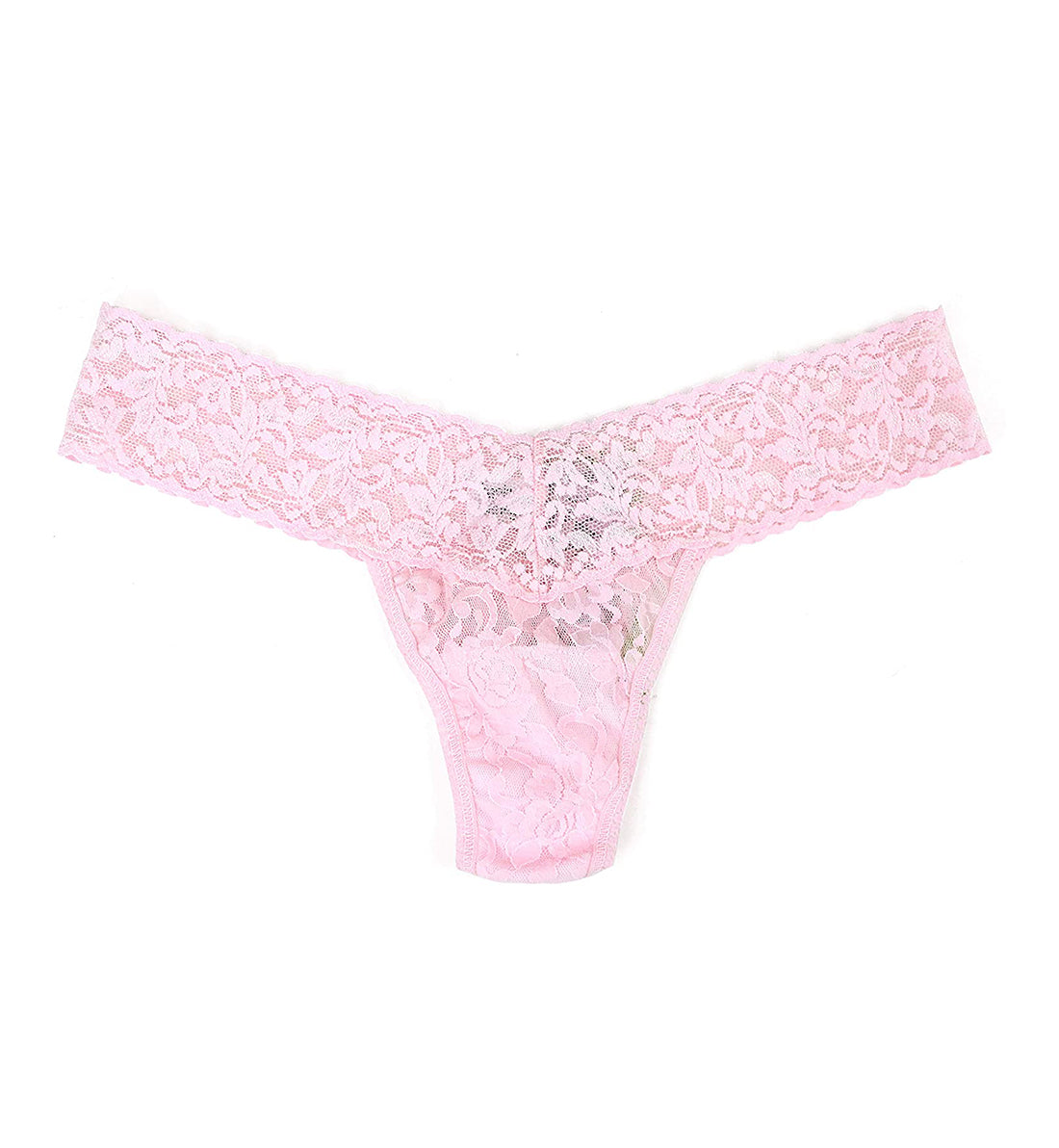 Hanky Panky Signature Lace Low Rise Thong (4911P),Bliss Pink - Bliss Pink,One Size