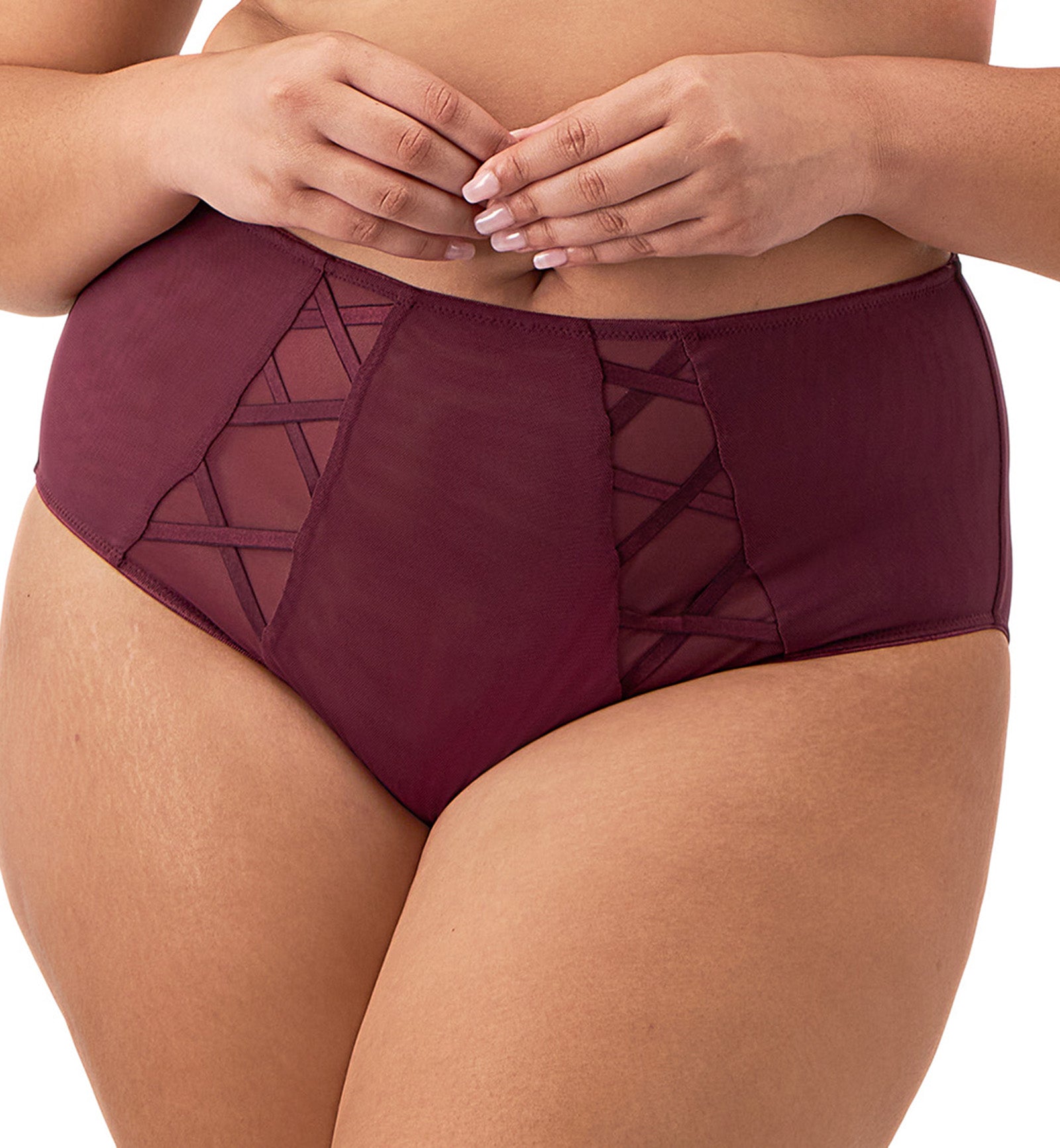 Elomi Sachi Matching Full Brief (4366),Large,Cabernet - Cabernet,Large