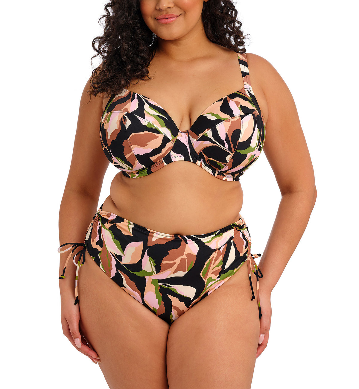 Elomi Ocean Avenue Underwire Plunge Bikini Top (ES803402),34G,Multi - Multi,34G