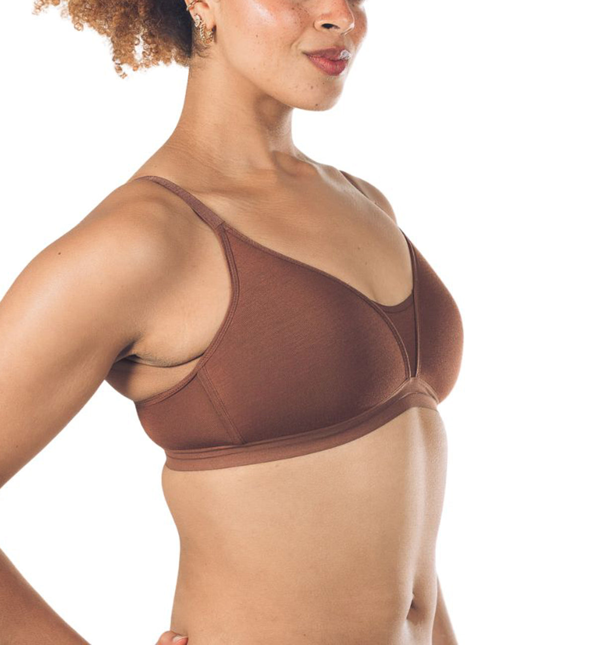 Royce Posie Non-Wire Convertible T-shirt Bra (8031),28B,Mocha - Mocha,28B