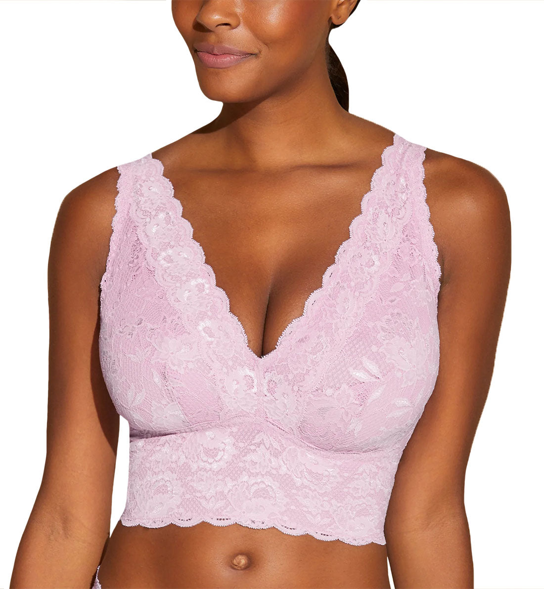 Cosabella NSN CURVY Plungie Longline Bralette (NEVER1385),XS,Jaipur Pink - Jaipur Pink,XS