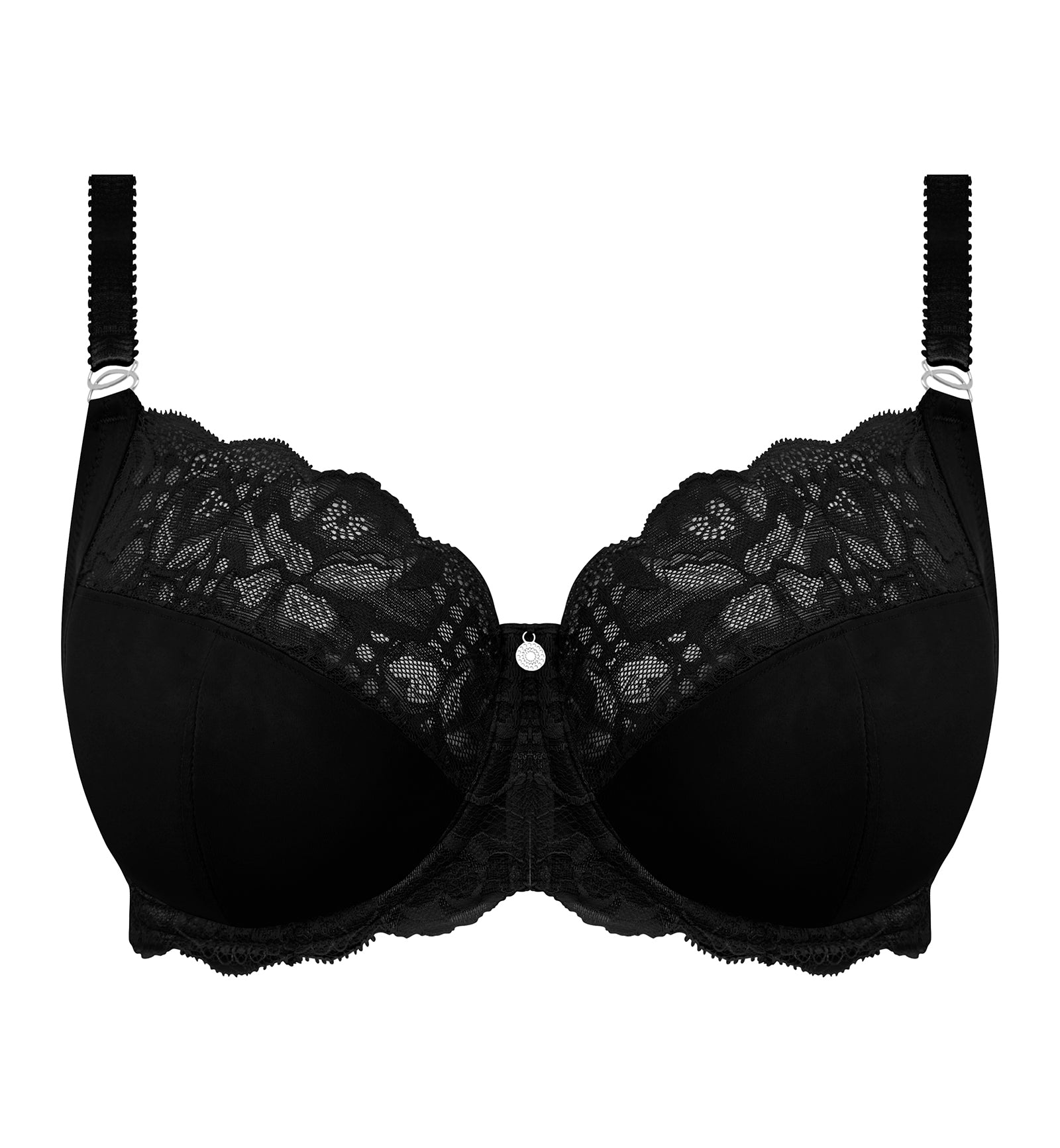 Fantasie Reflect Side Support Stretch Lace Underwire Bra (101801),30E,Black - Black,30E