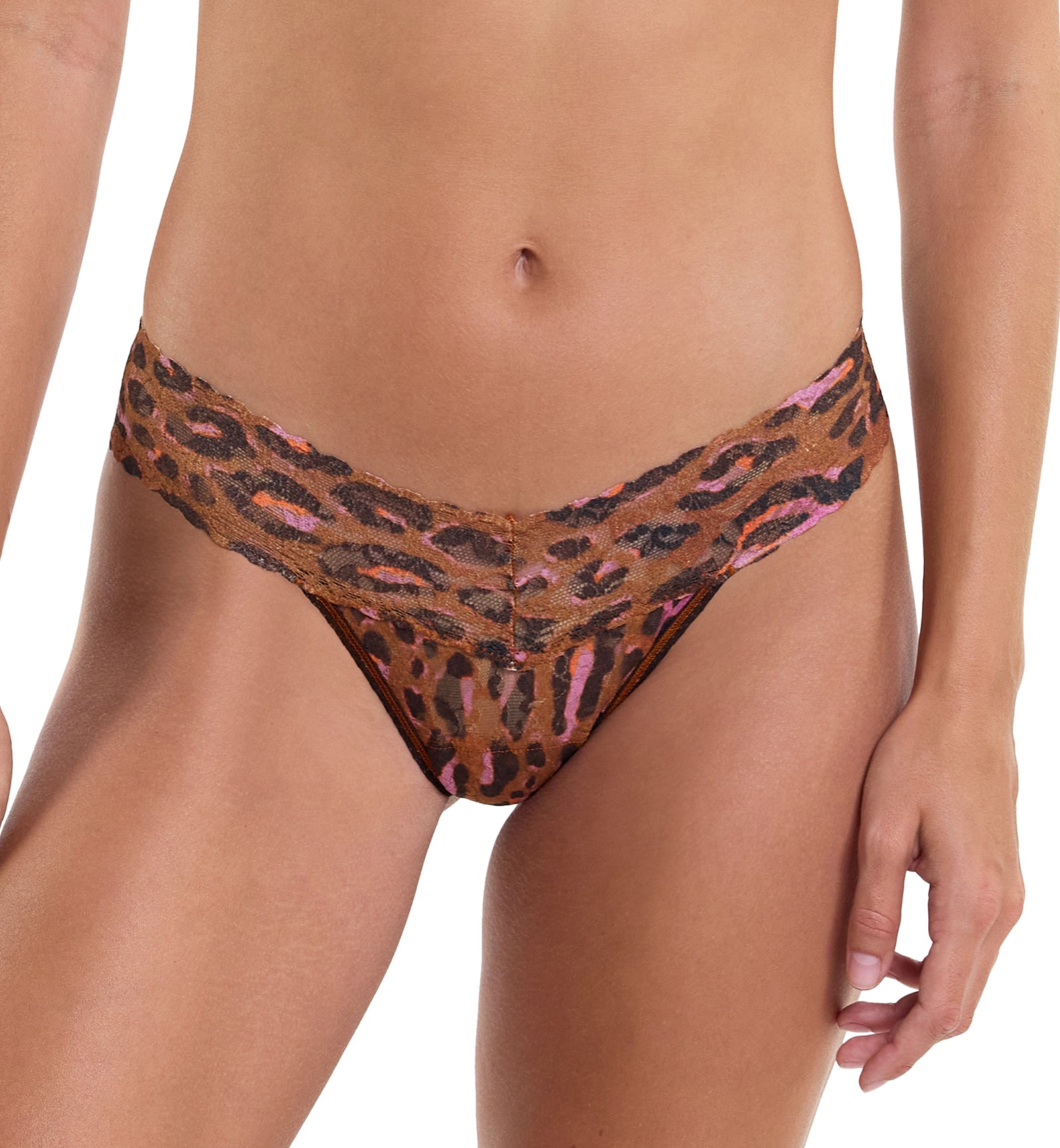 Hanky Panky Signature Lace Printed Low Rise Thong (PR4911P),Throwback - Throwback,One Size